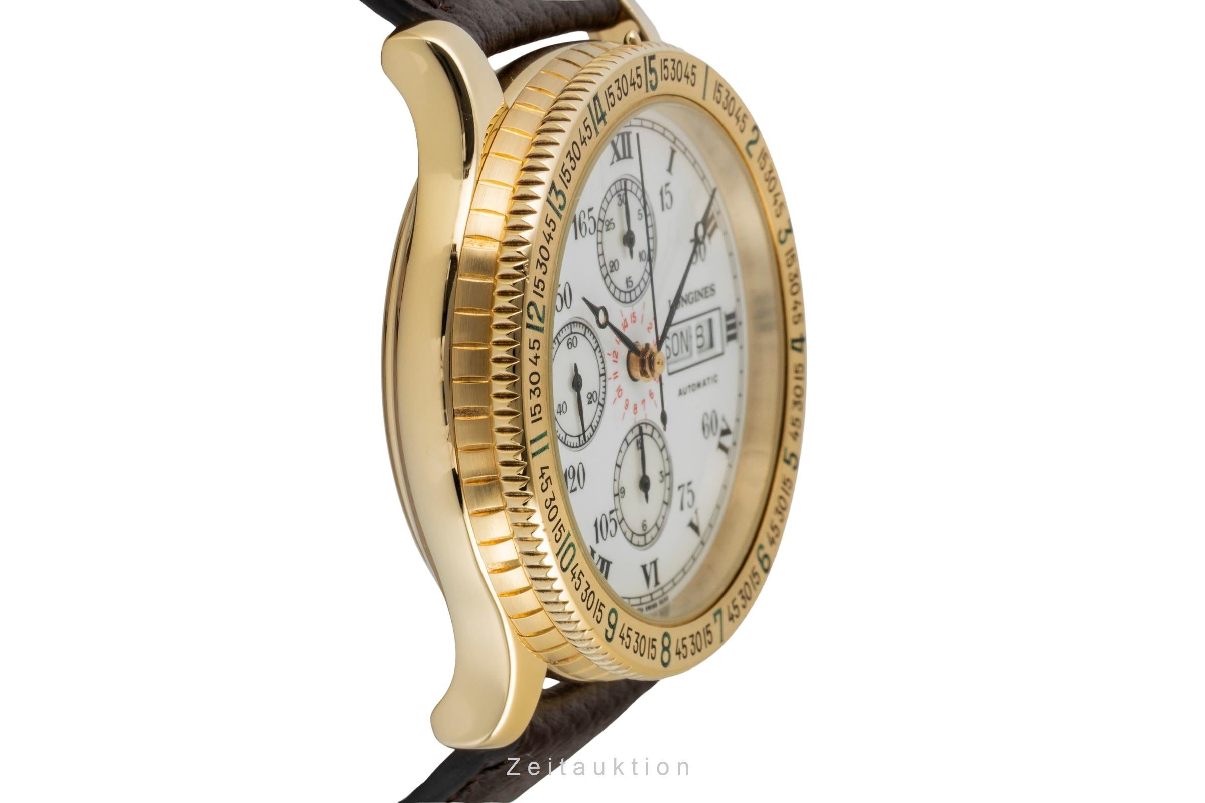 Longines Lindbergh chronograph 18 ct gold automatic men's watch L674.5.23.3  [2603550]
