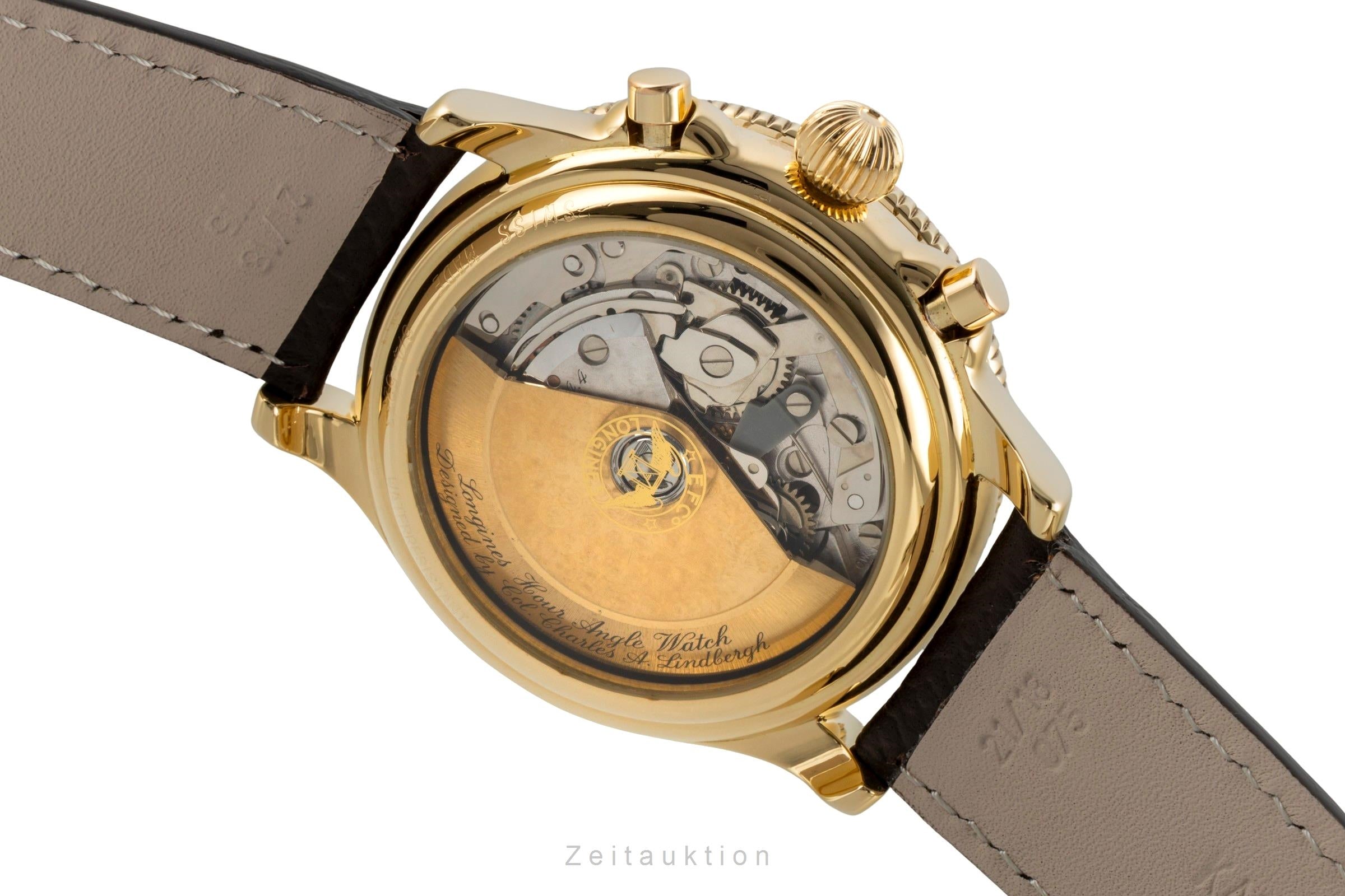 Longines Lindbergh chronograph 18 ct gold automatic men's watch L674.5.23.3  [2603550]
