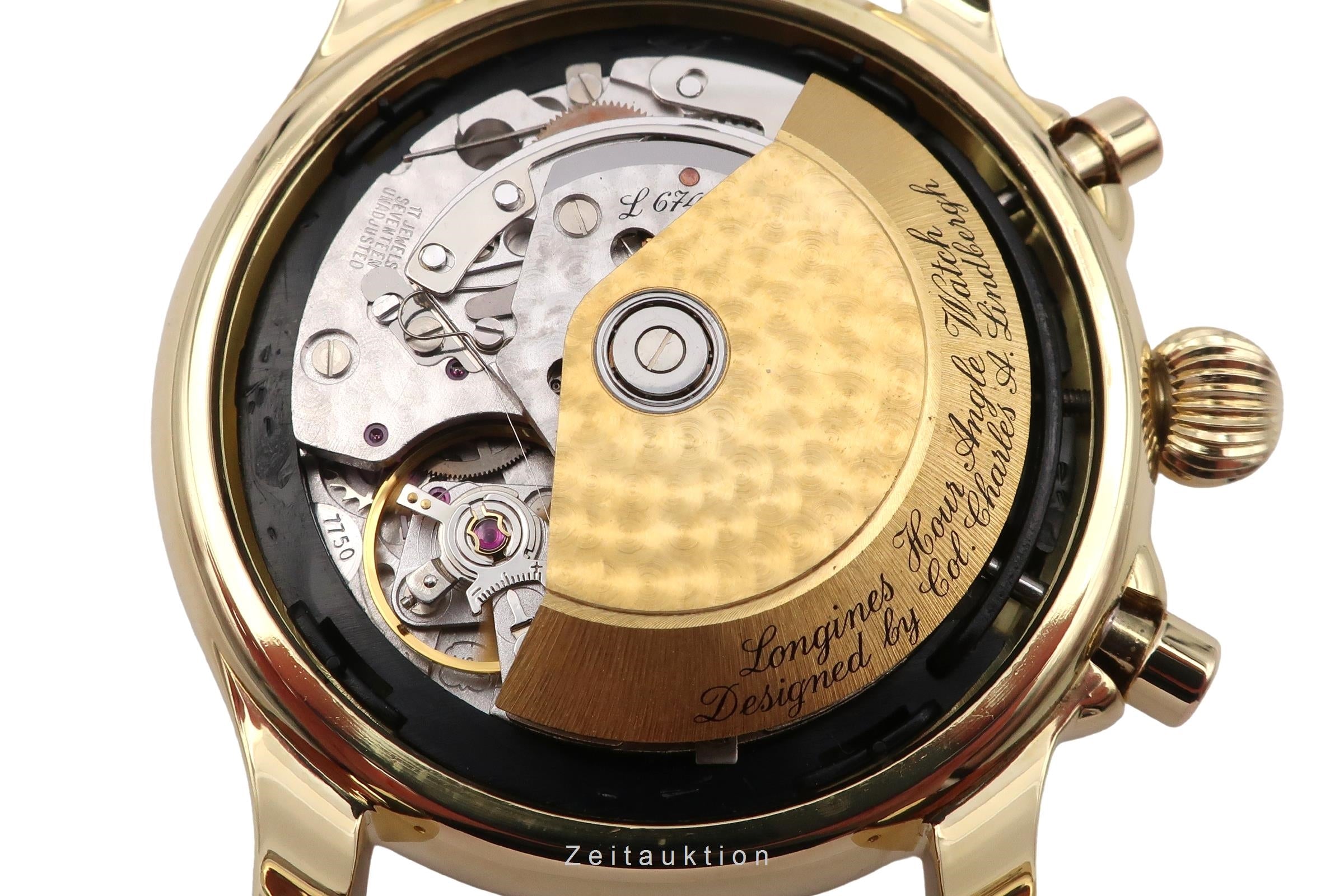 Longines Lindbergh chronograph 18 ct gold automatic men's watch L674.5.23.3  [2603550]