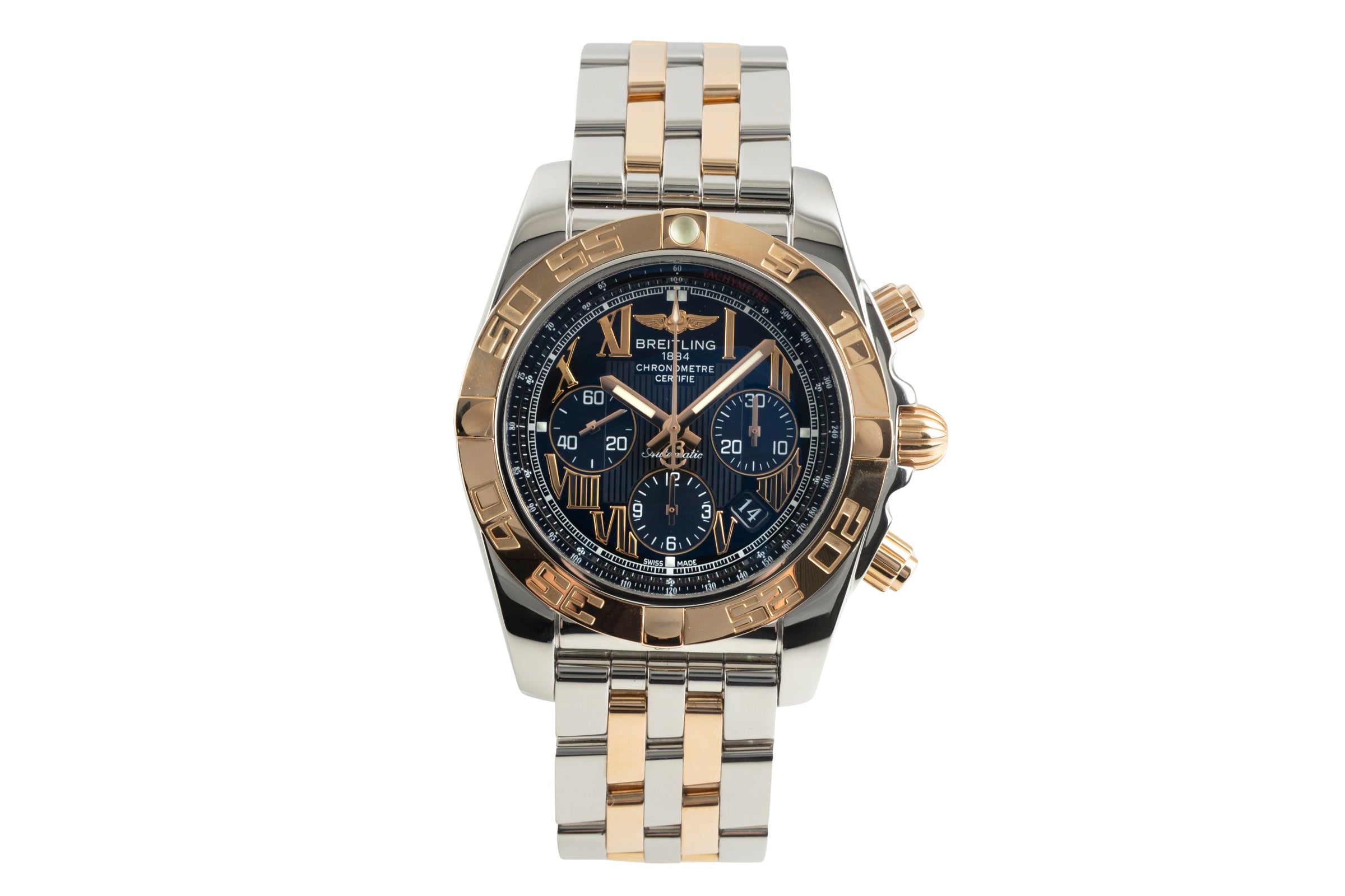 Breitling Chronomat cronografo acciaio / oro automatismo orologio da uomo CB0110  [2603552]