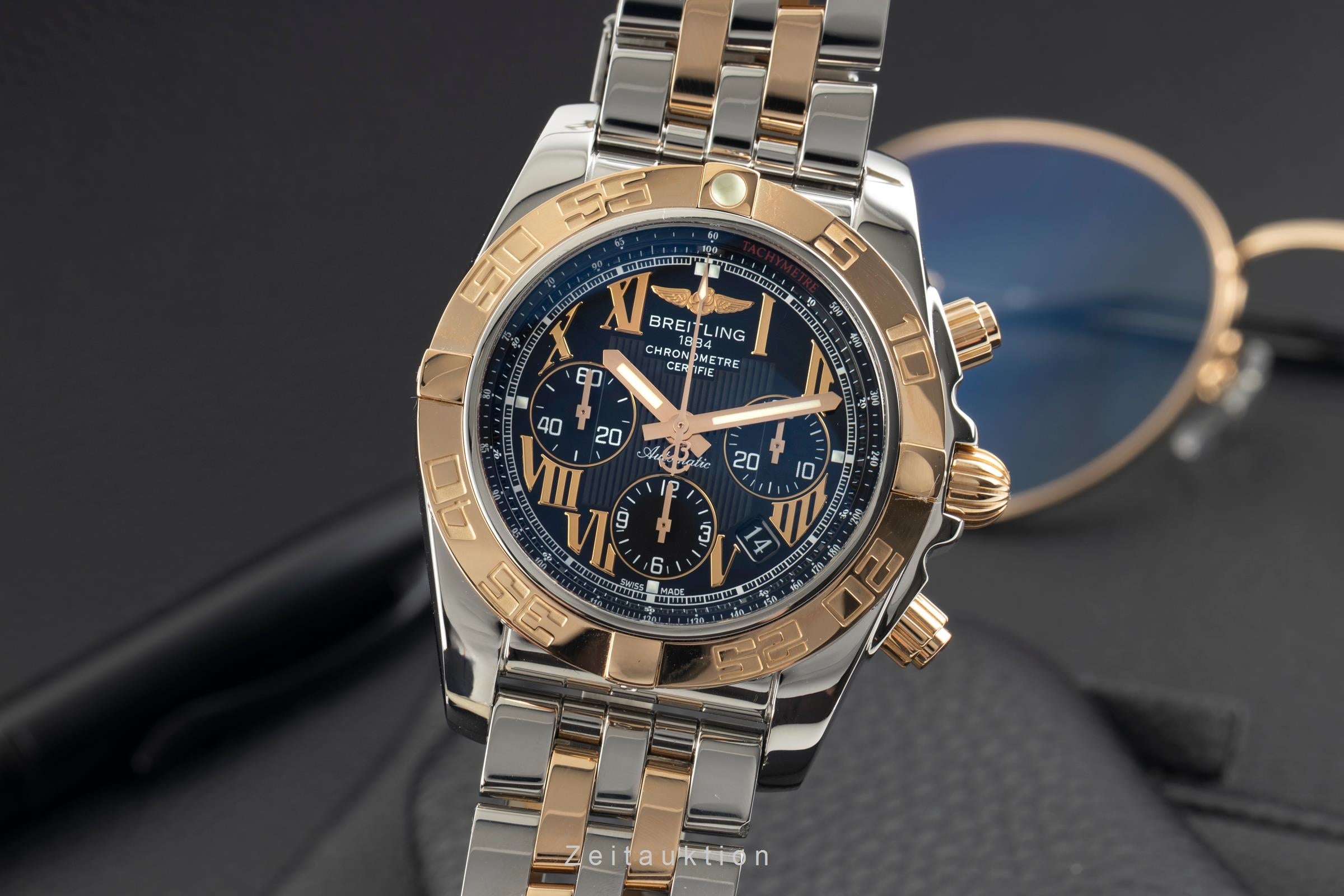 Breitling Chronomat chronographe acier / or  automatique montre pour hommes CB0110  [2603552]