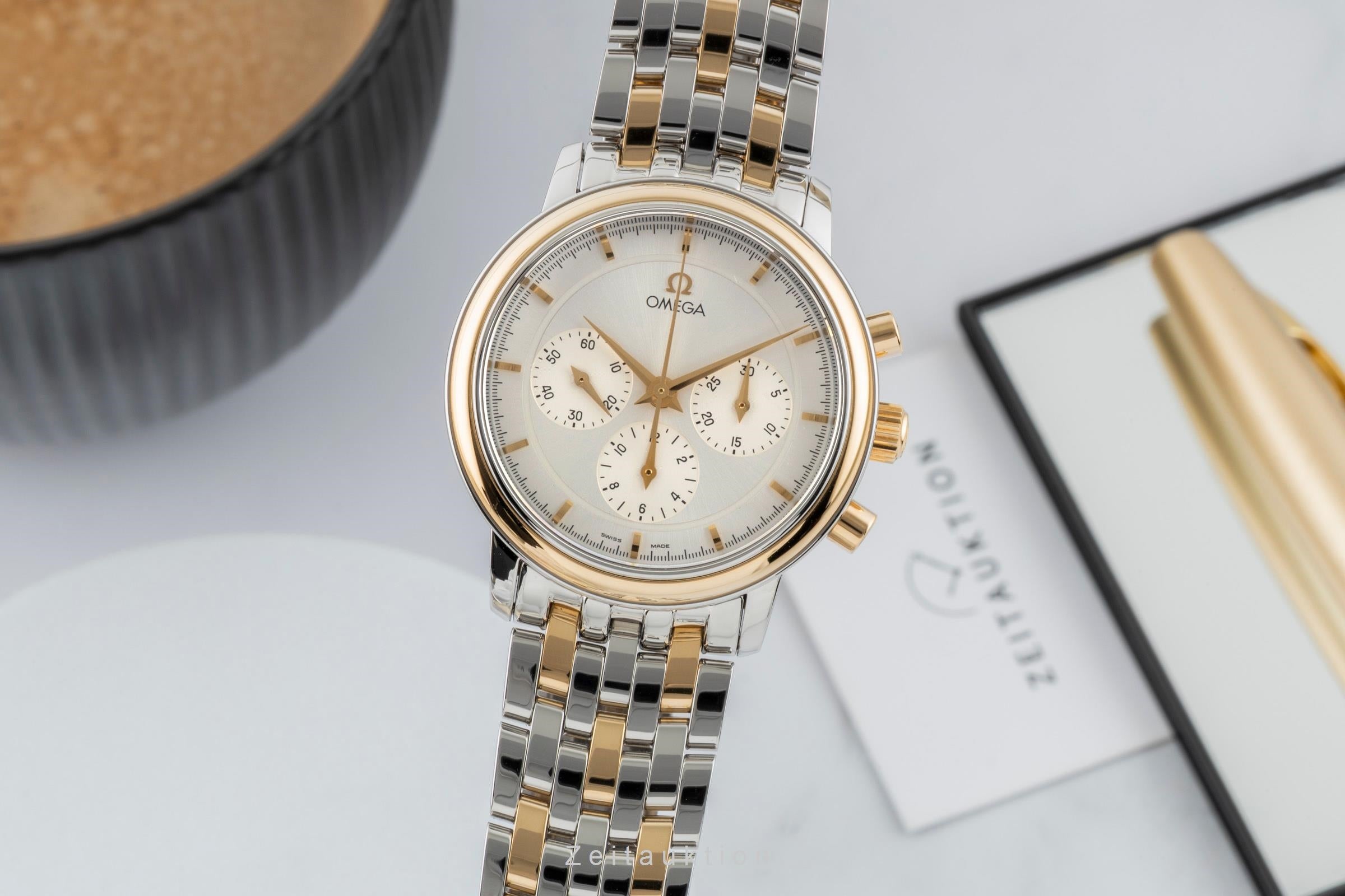 Omega De Ville chronograph steel / gold manual winding unisex 4340.31.00 Vintage  [2603554]