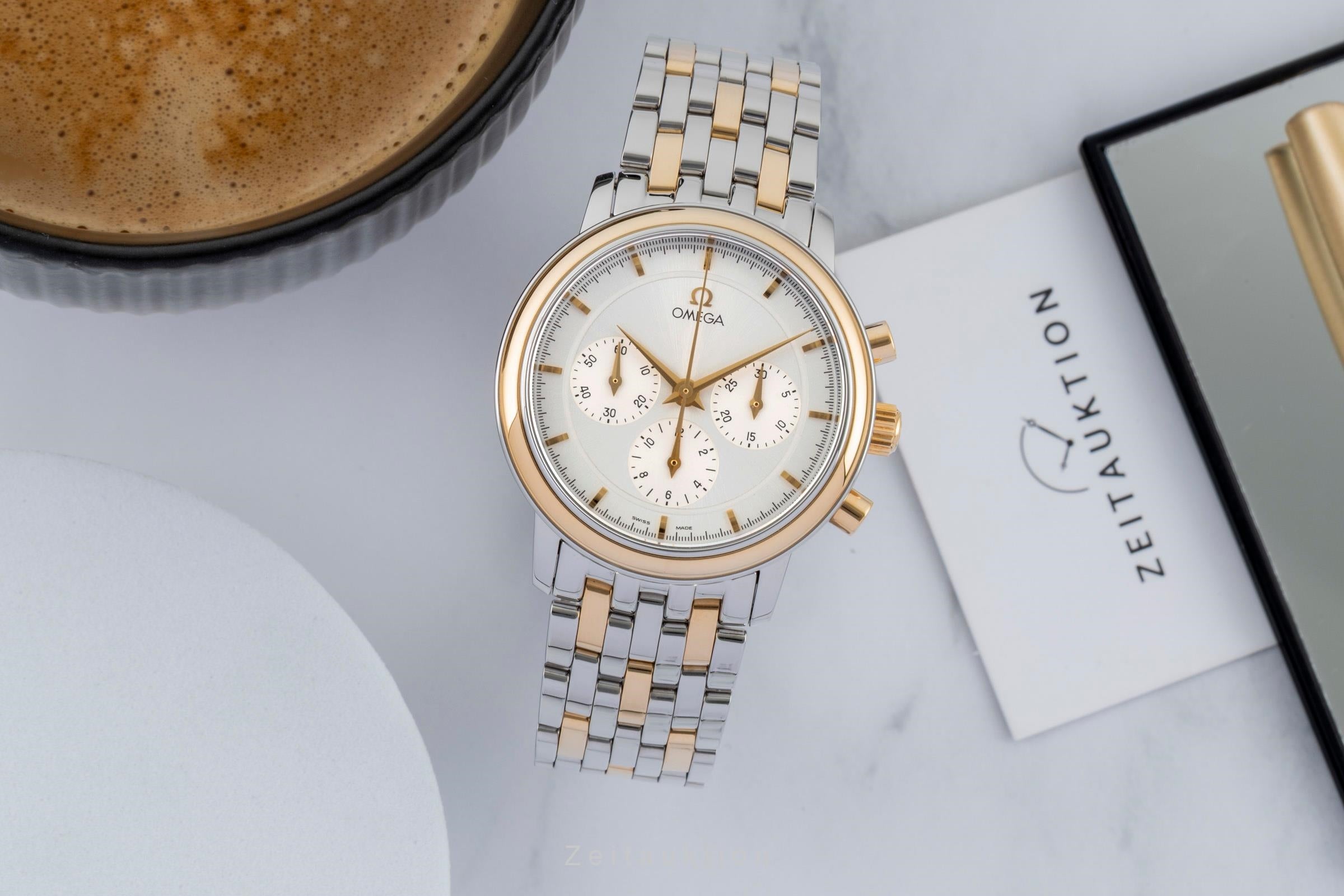 Omega De Ville chronograph steel / gold manual winding unisex 4340.31.00 Vintage  [2603554]