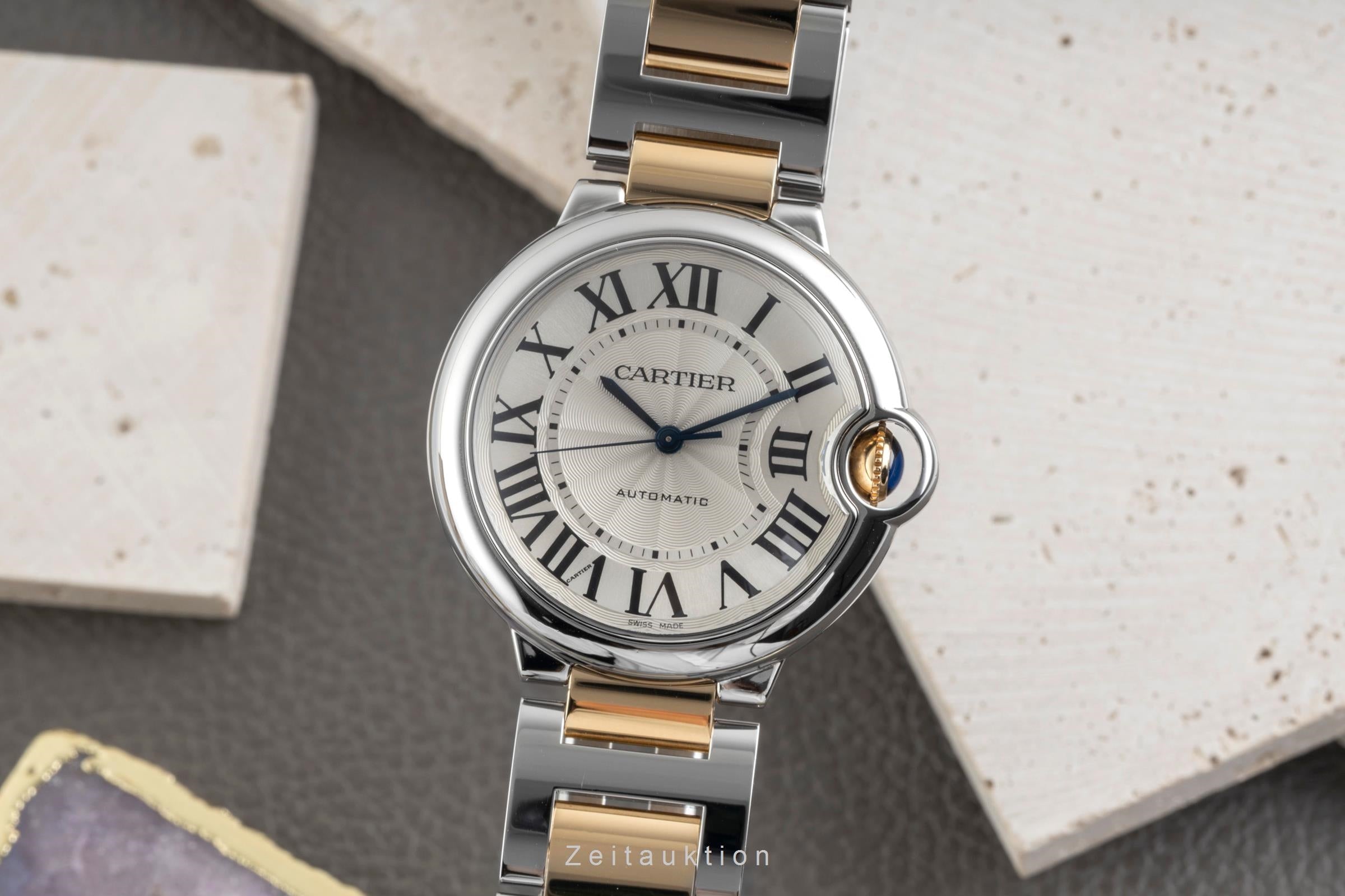 Cartier Ballon Bleu de Cartier acciaio / oro automatismo orologio da uomo W2BB0012  [2603562]