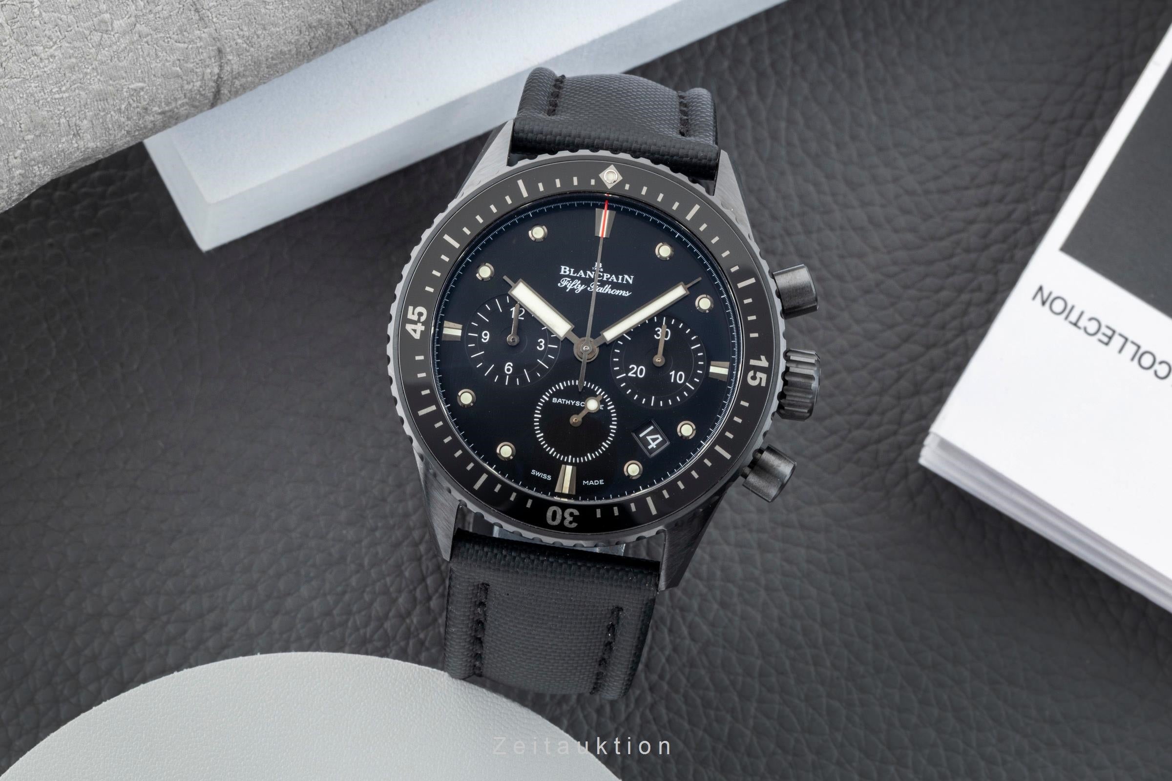 Blancpain Fifty Fathoms chronographe céramique automatique montre pour hommes 5200-0130-B52A LP: 19750EUR  [2603564]