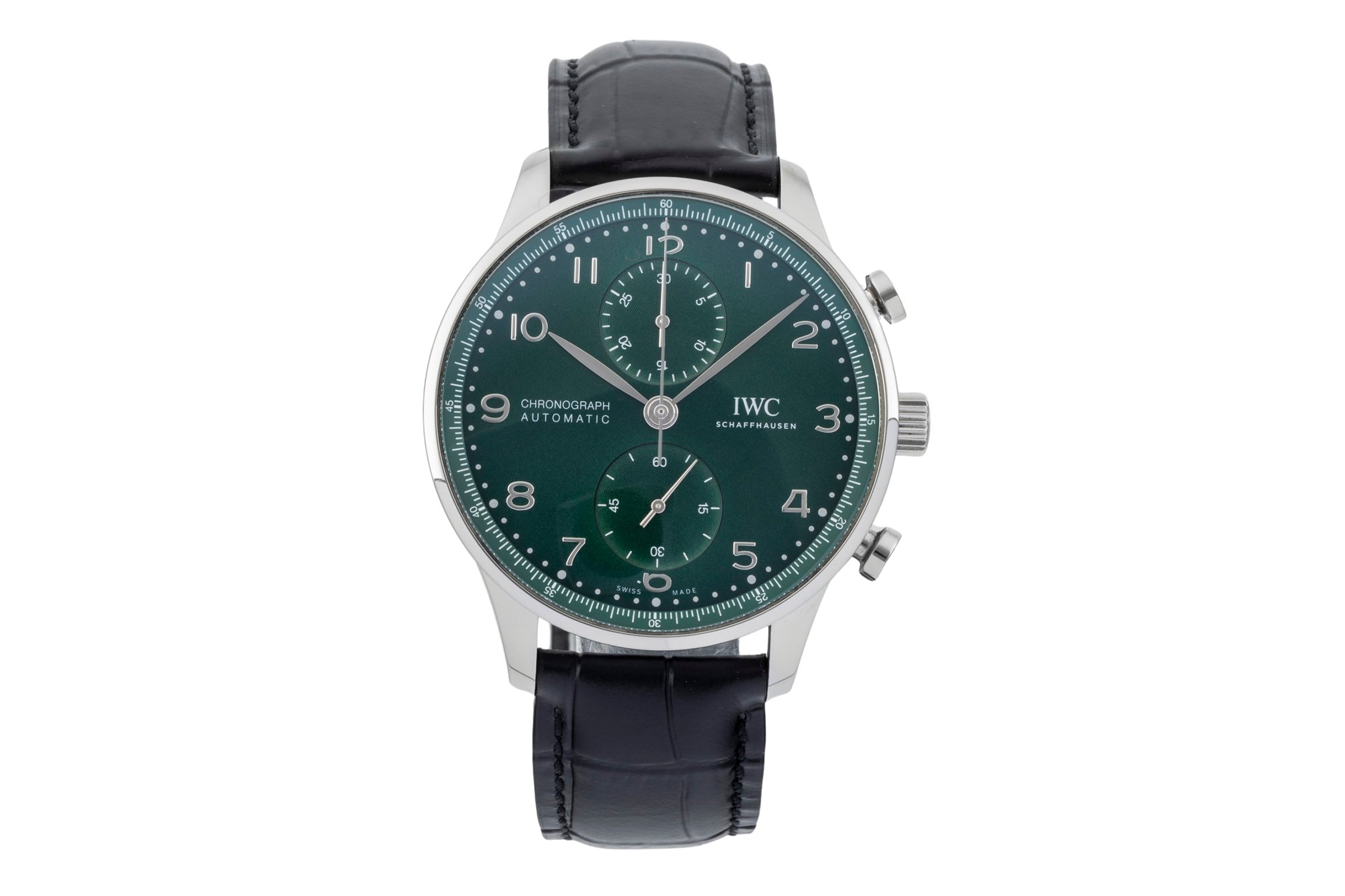 IWC Portugieser chronograph steel automatic men's watch IW371615 LP: 9100EUR  [2603565]