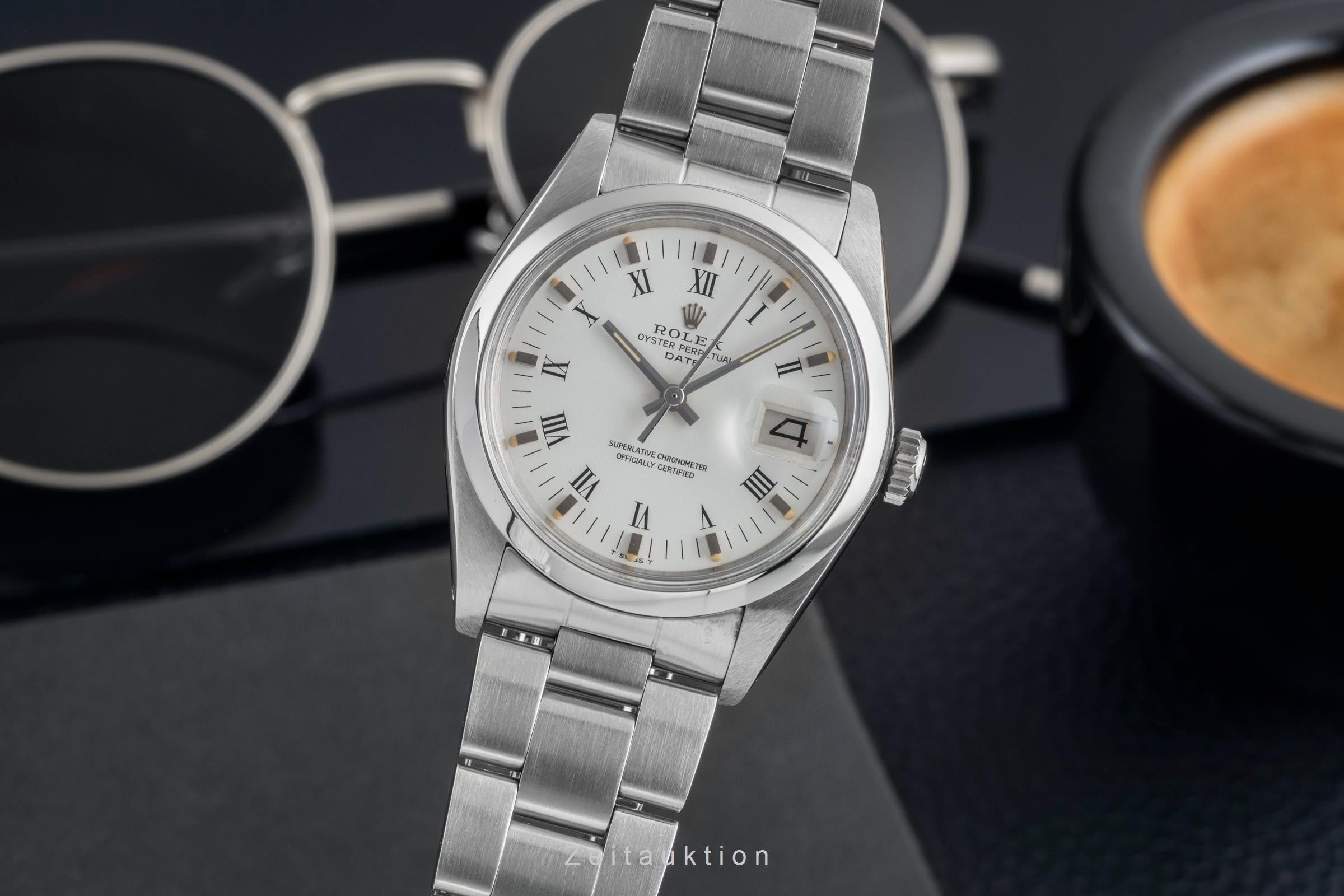 Rolex Date steel automatic men's watch 1500  [2603571]