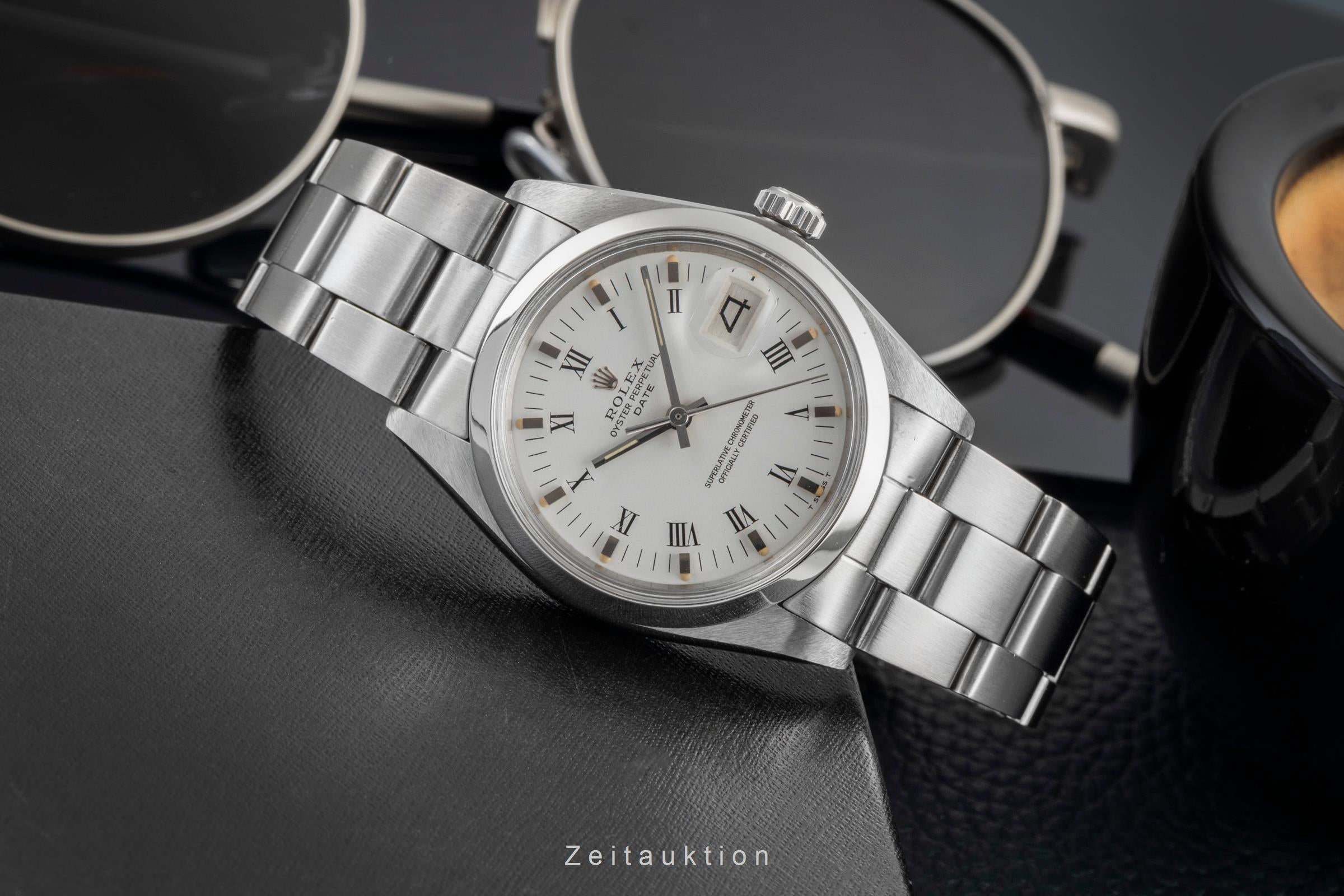 Rolex Date steel automatic men's watch 1500  [2603571]