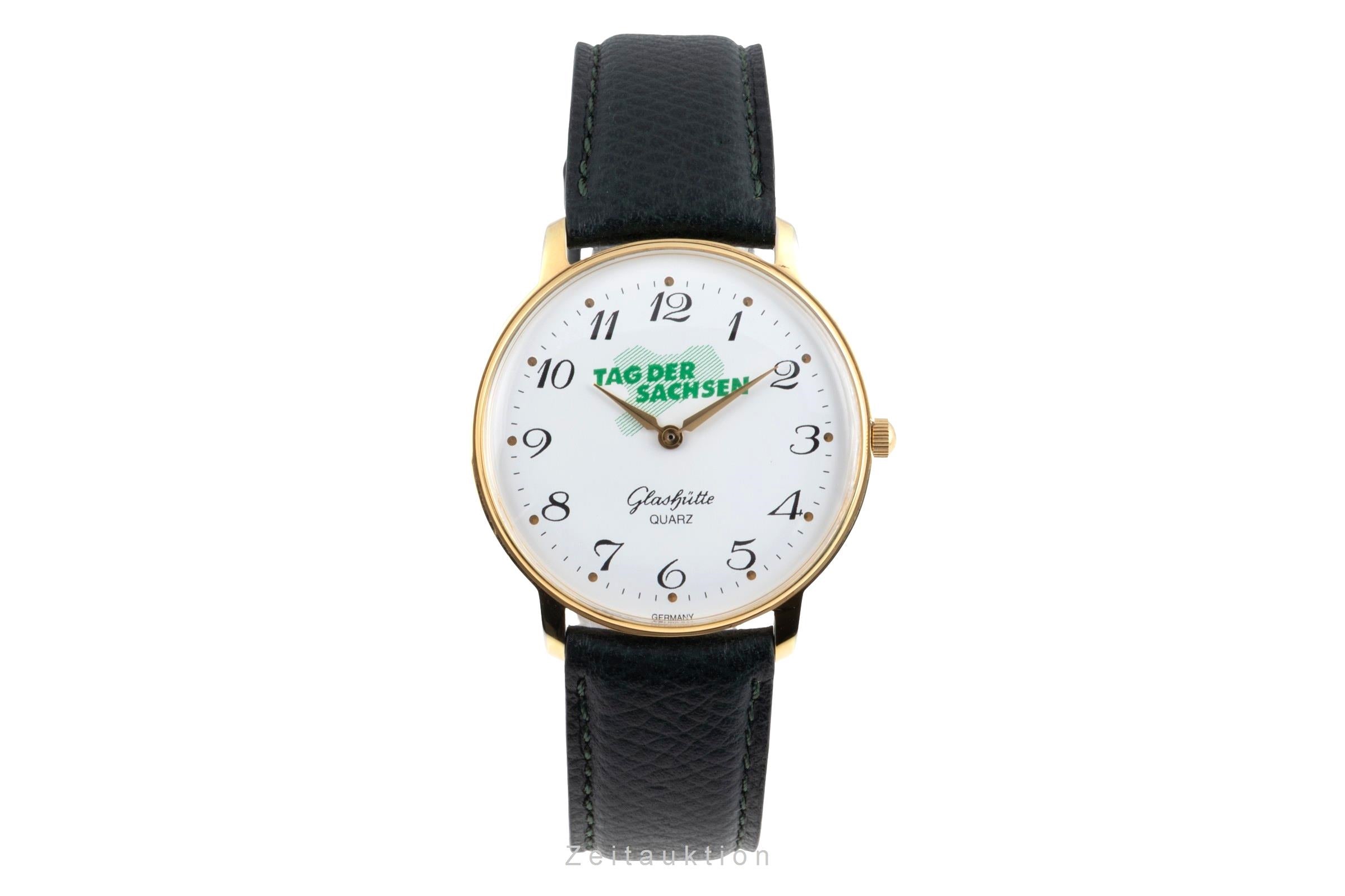 Glashütte bañado en oro cuarzo unisex  [2603575]