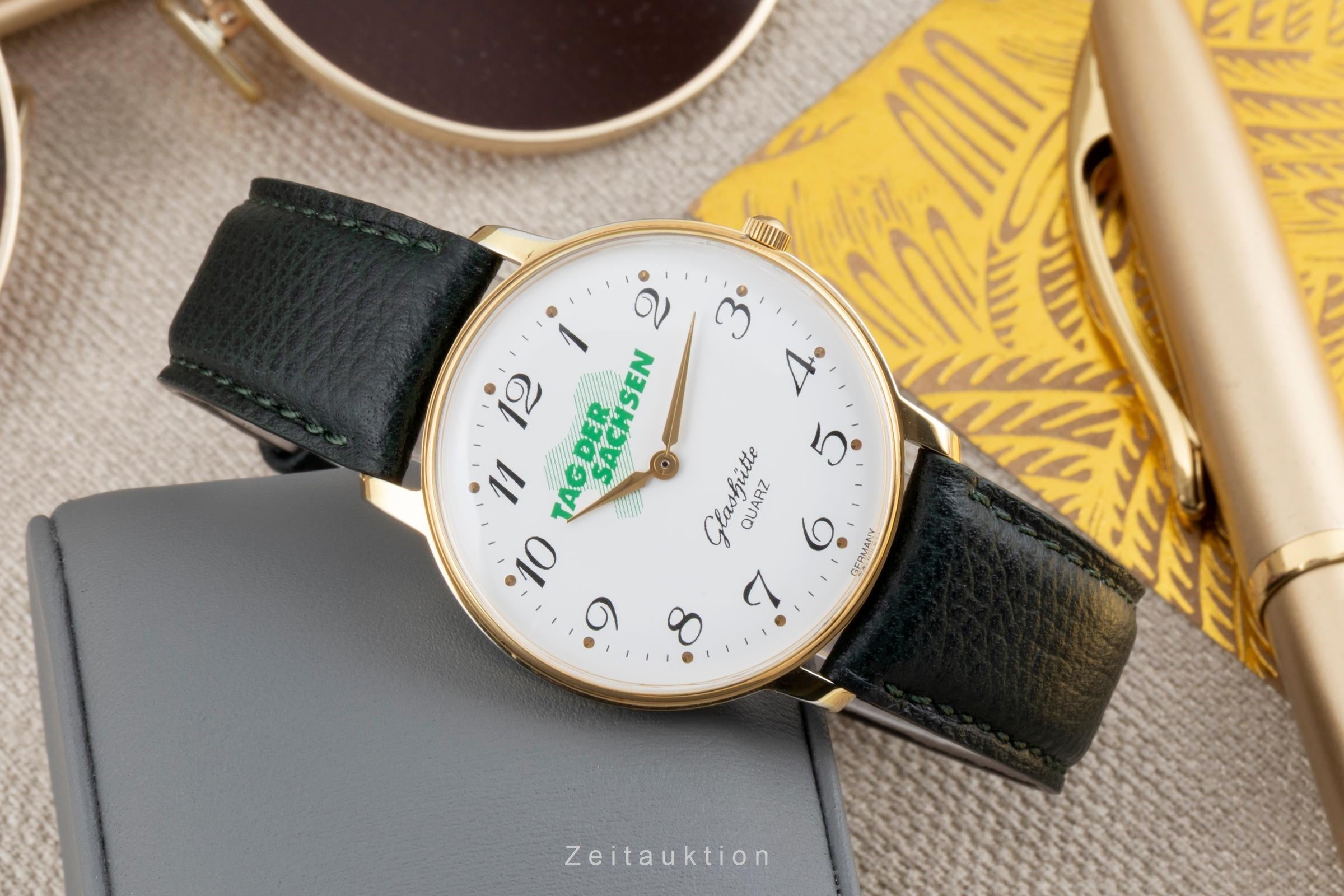Glashütte bañado en oro cuarzo unisex  [2603575]