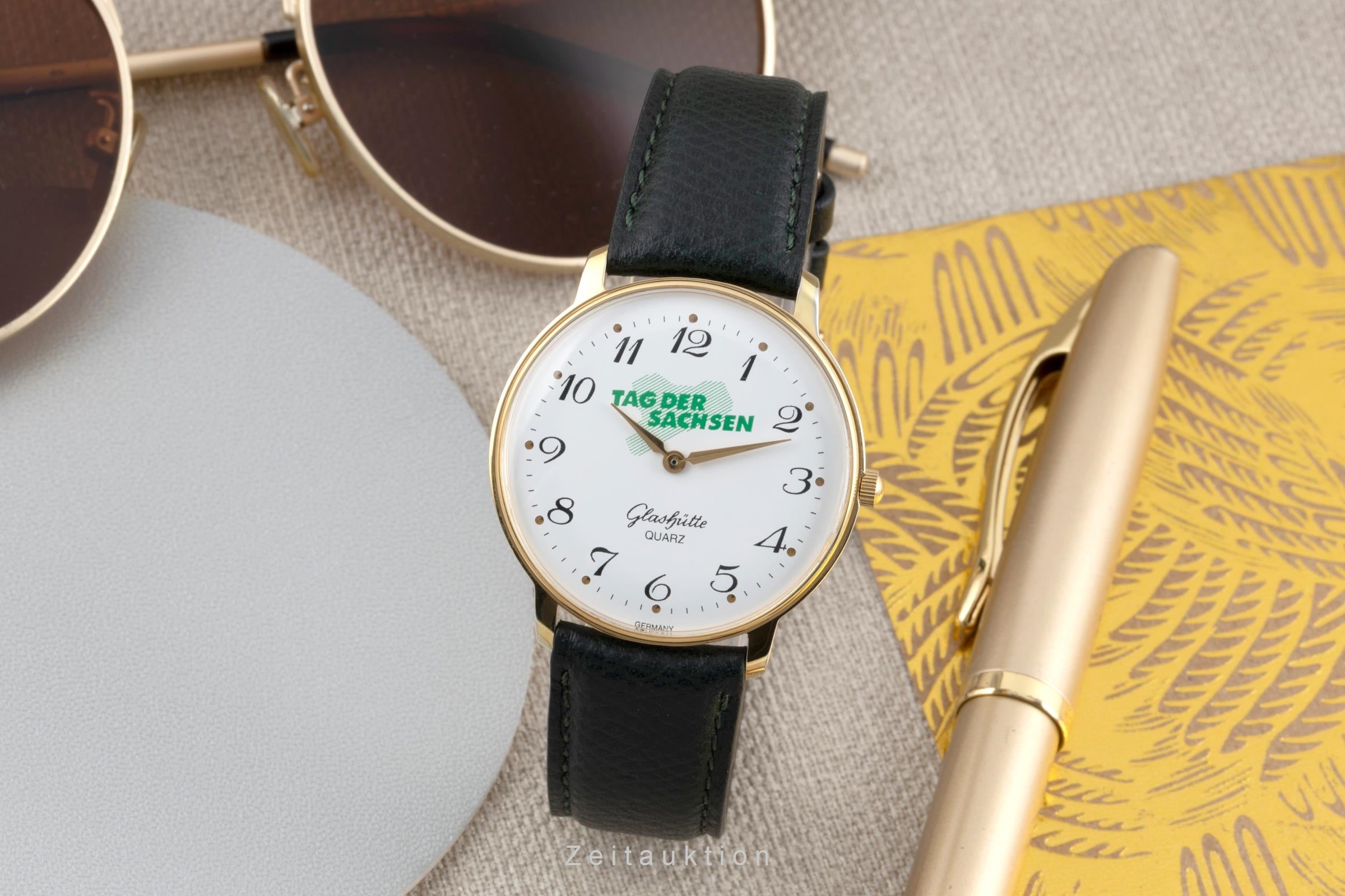 Glashütte bañado en oro cuarzo unisex  [2603575]