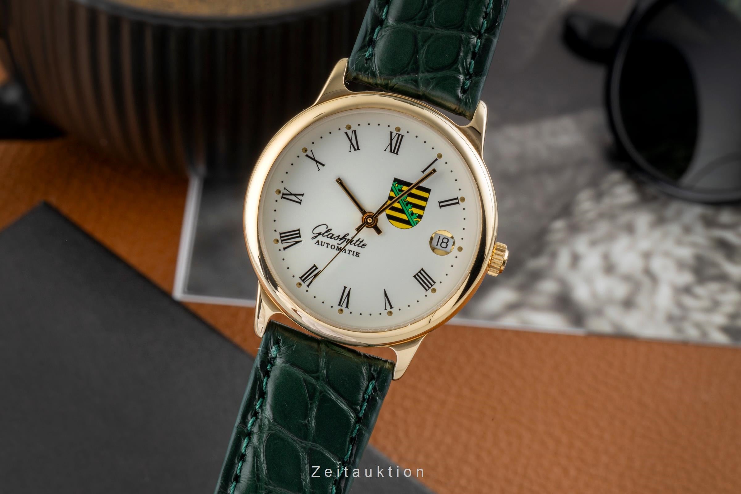 Glashütte latón bañado en oro automático unisex 0726-12-13-54  [2603576]