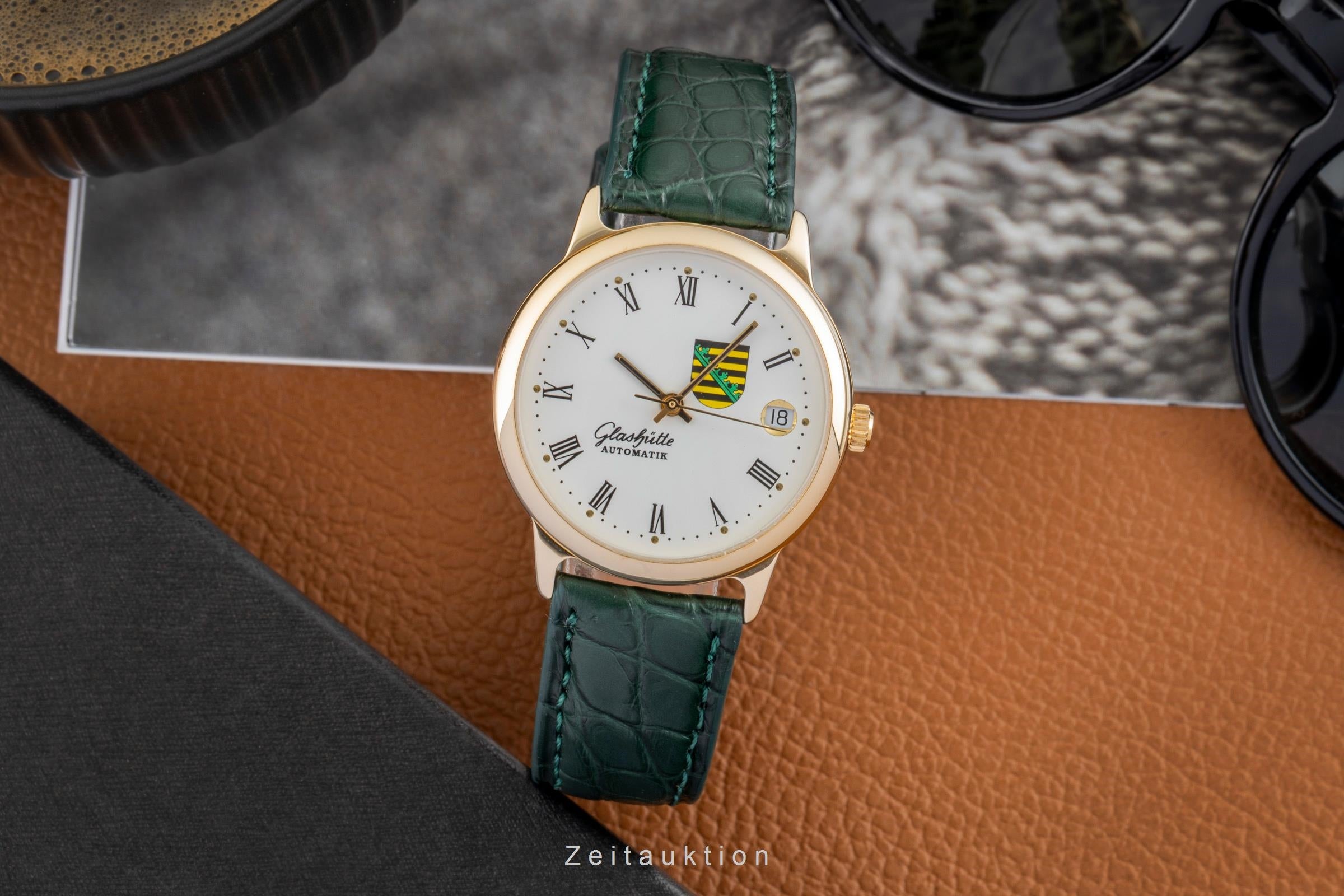 Glashütte latón bañado en oro automático unisex 0726-12-13-54  [2603576]