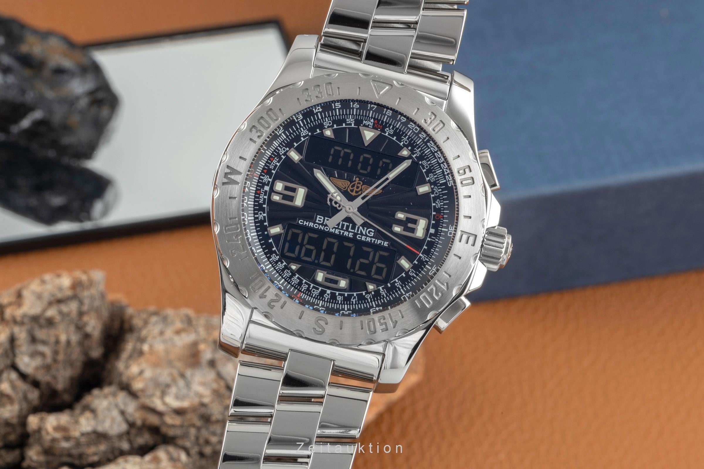 Breitling Airwolf Chronograph Black Dial Edelstahl Quarz Herrenuhr Ref. A78363 [2603585]