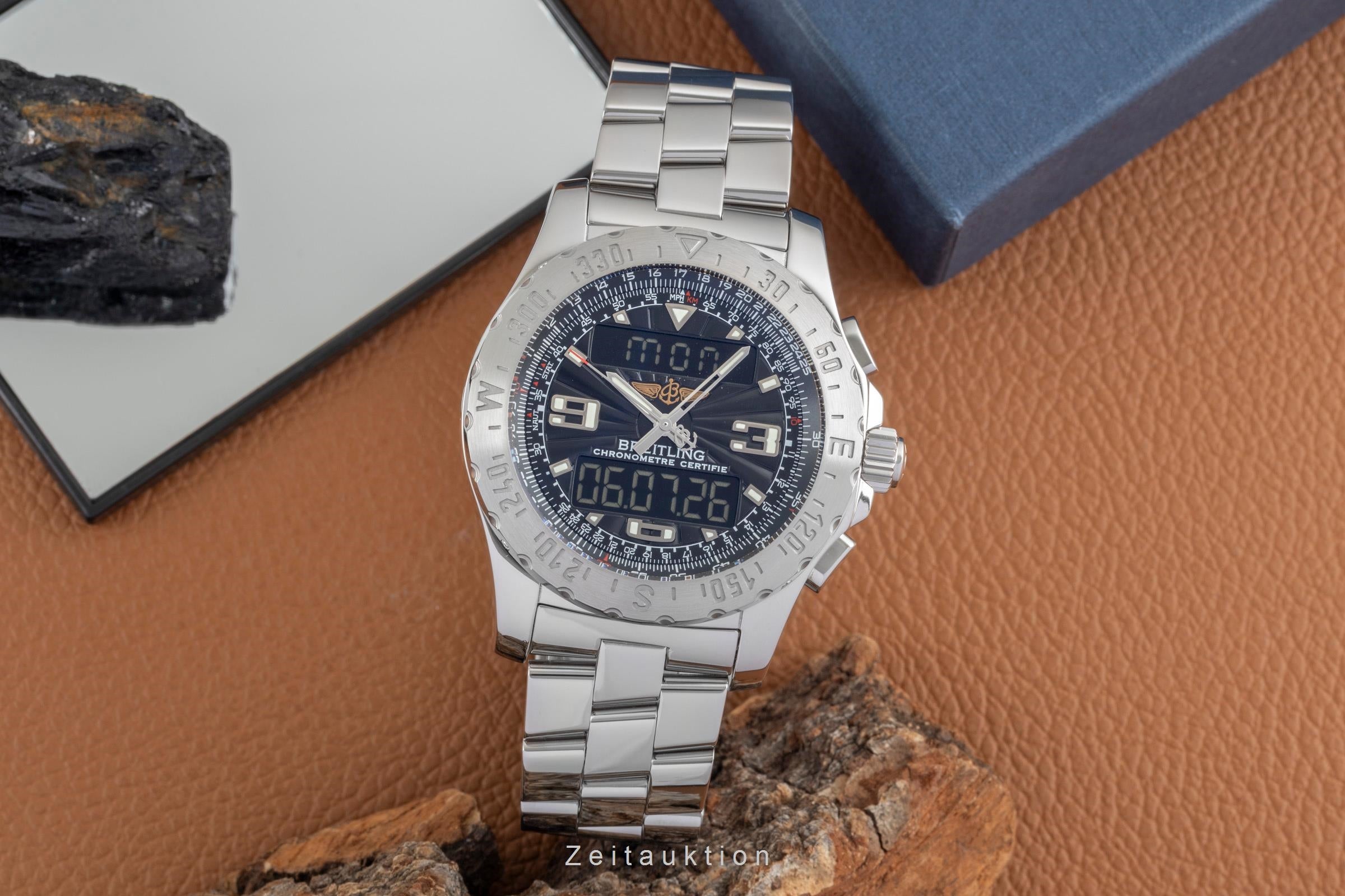 Breitling Airwolf Chronograph Black Dial Edelstahl Quarz Herrenuhr Ref. A78363 [2603585]