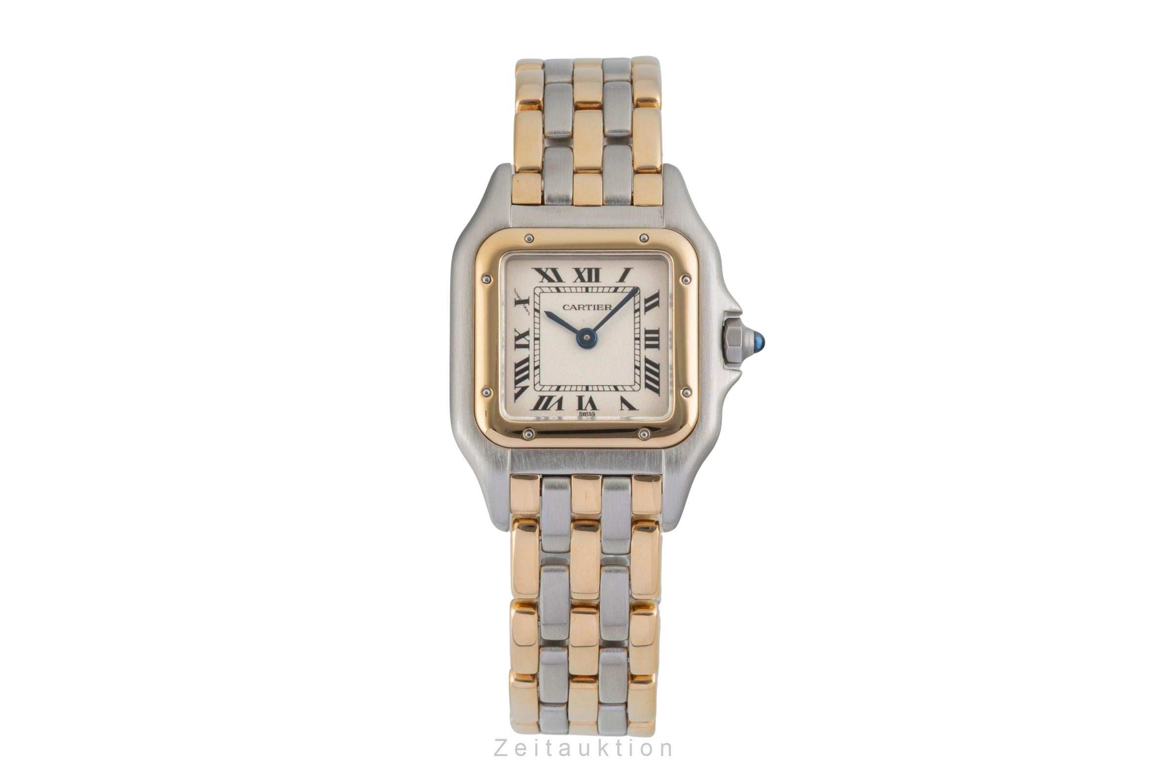 Cartier Panthere acero / oro cuarzo reloj para damas  166921  [2603592]