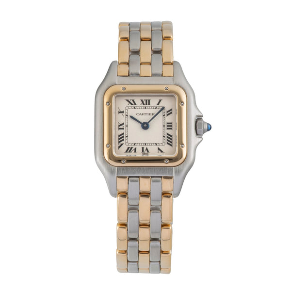Cartier Panthere acero / oro cuarzo reloj para damas  166921  [2603592]