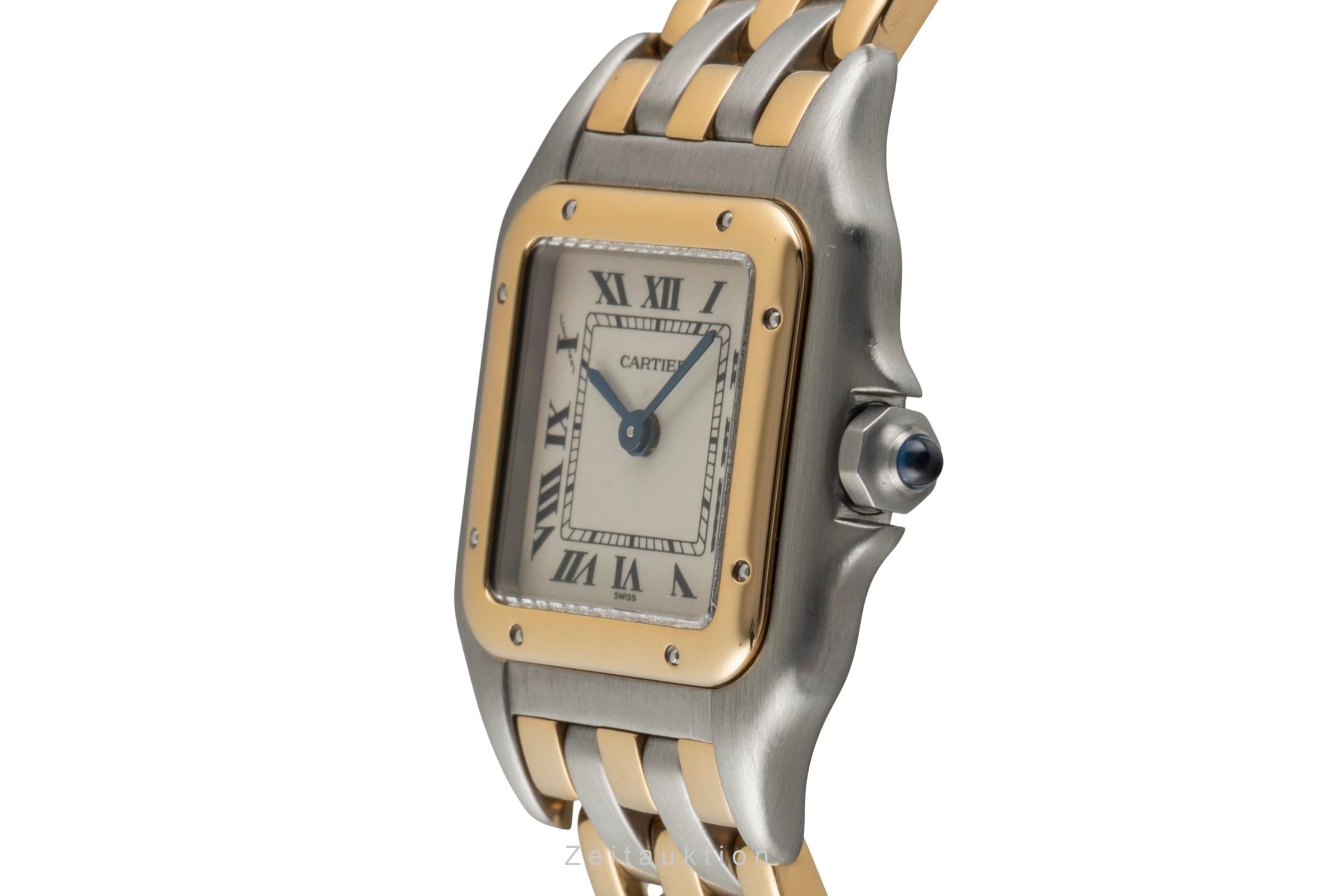 Cartier Panthere acero / oro cuarzo reloj para damas  166921  [2603592]