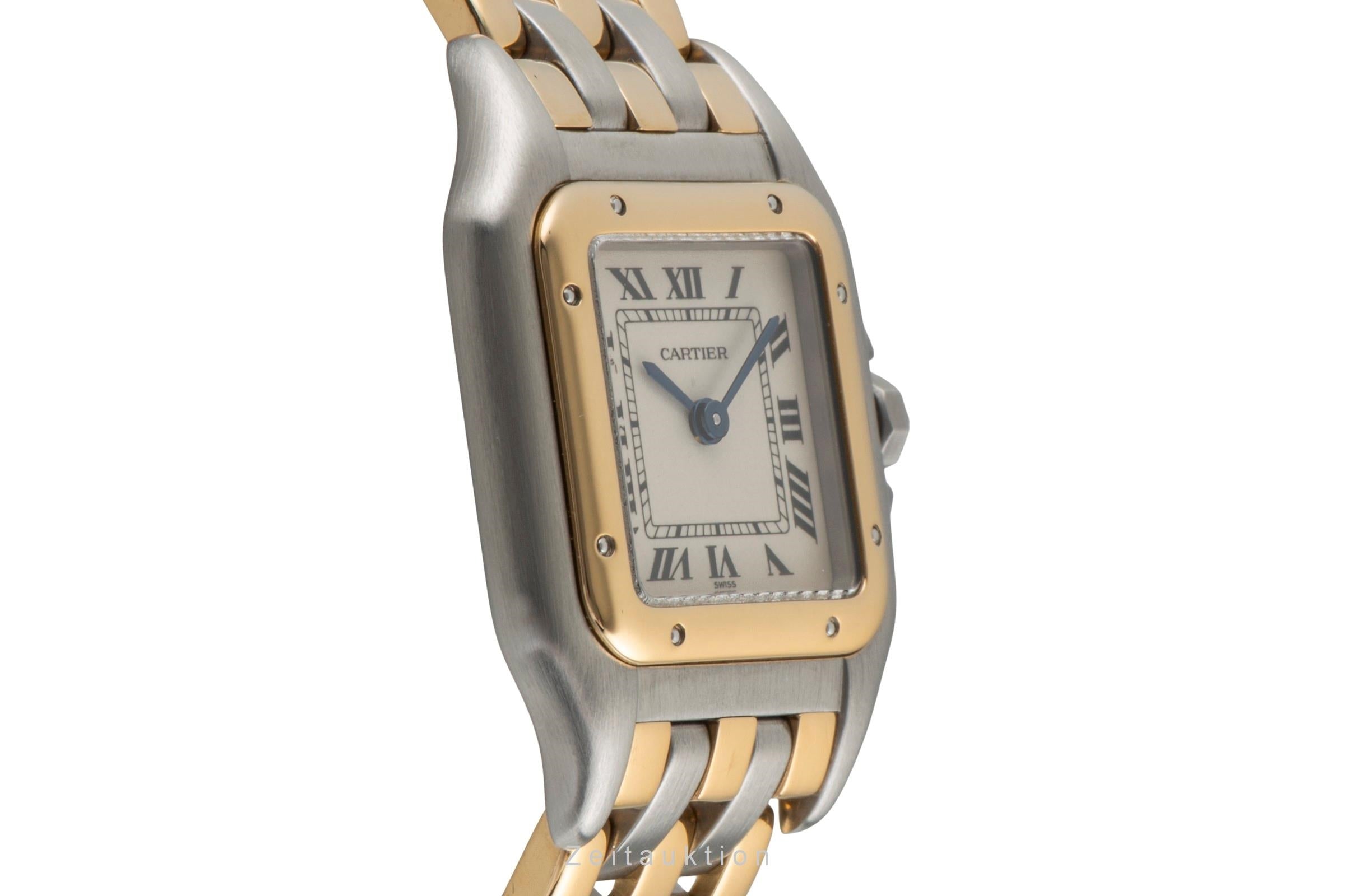 Cartier Panthere acero / oro cuarzo reloj para damas  166921  [2603592]