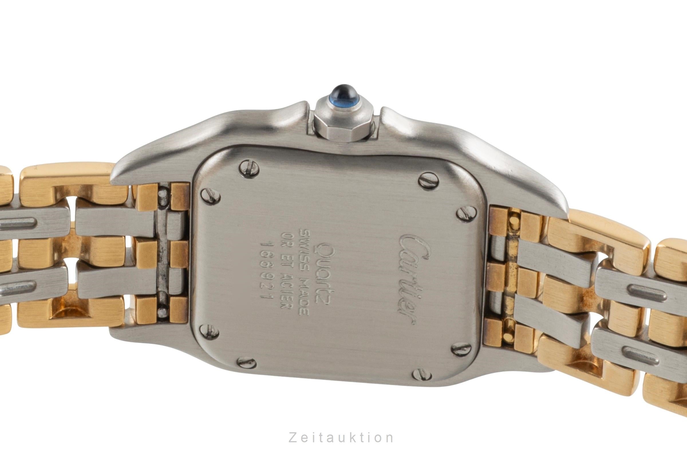 Cartier Panthere acero / oro cuarzo reloj para damas  166921  [2603592]