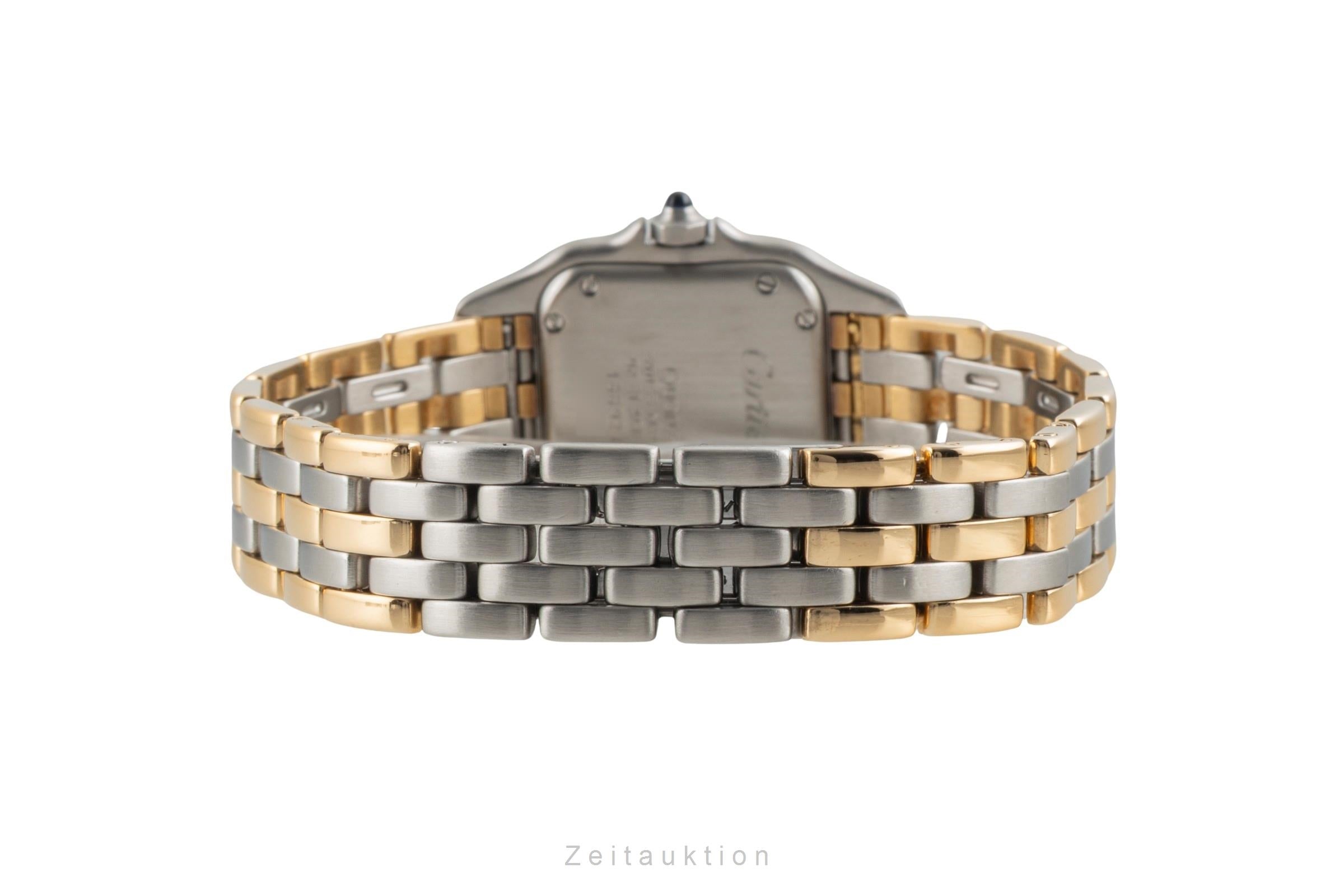 Cartier Panthere acero / oro cuarzo reloj para damas  166921  [2603592]