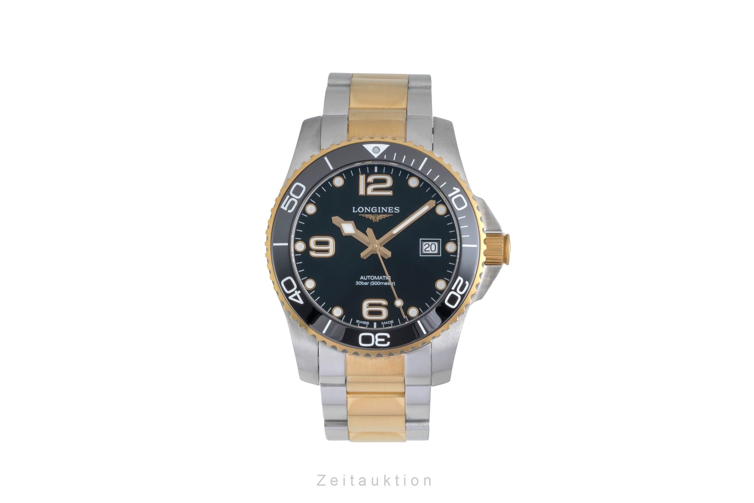 Longines Hydro Conquest gilt / steel automatic men's watch L3.781.3.56.7  [2603599]