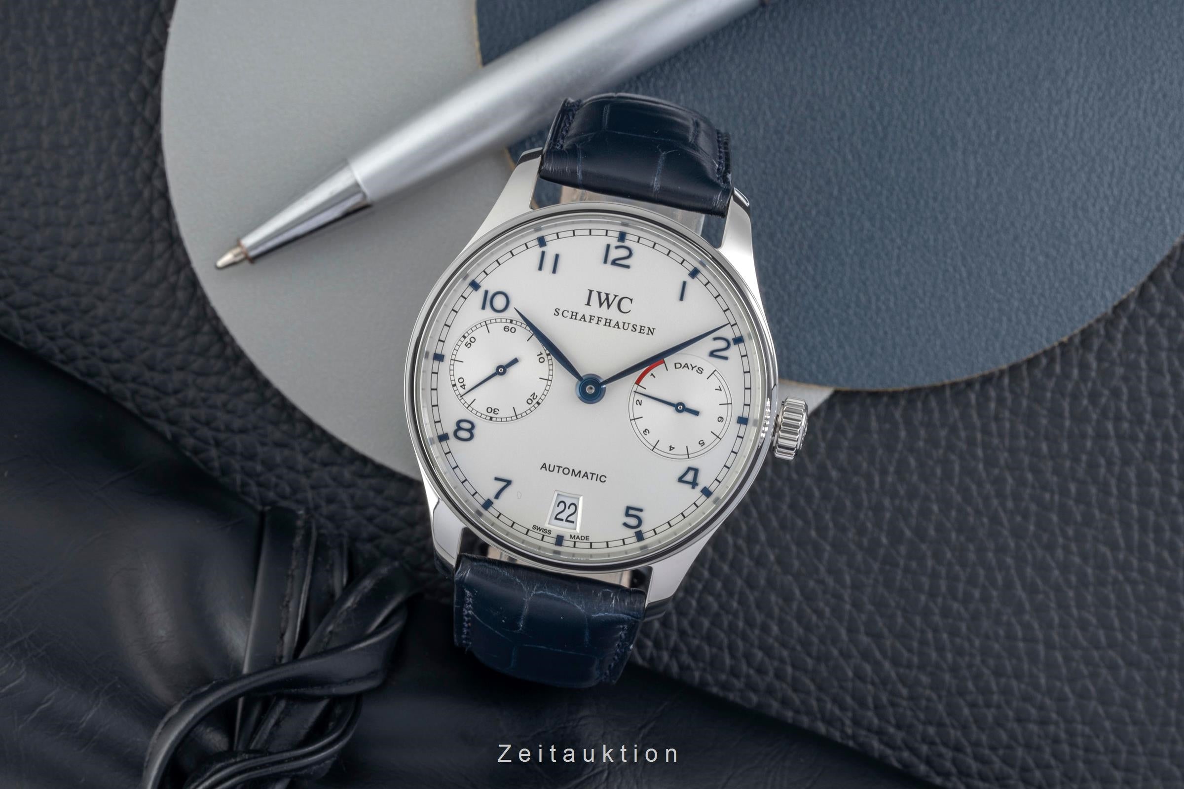 IWC Portugieser acero automático reloj para caballeros IW500107 LP: 14000EUR  [2603608]