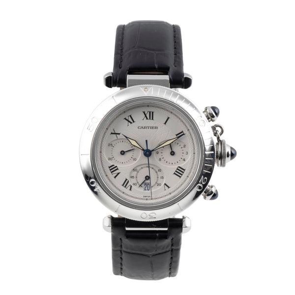 Cartier Pasha chronographe acier quartz montre pour hommes W3101855  [2603612]