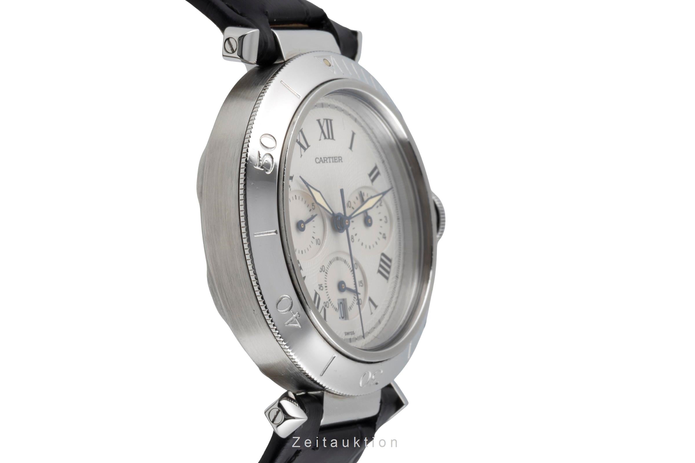 Cartier Pasha chronographe acier quartz montre pour hommes W3101855  [2603612]