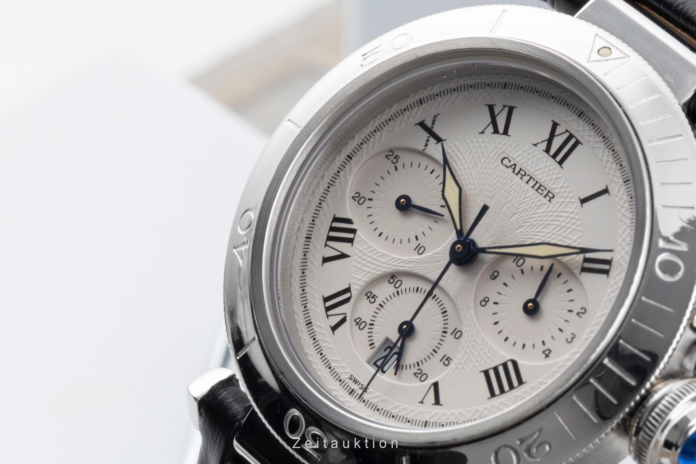 Cartier Pasha chronographe acier quartz montre pour hommes W3101855  [2603612]