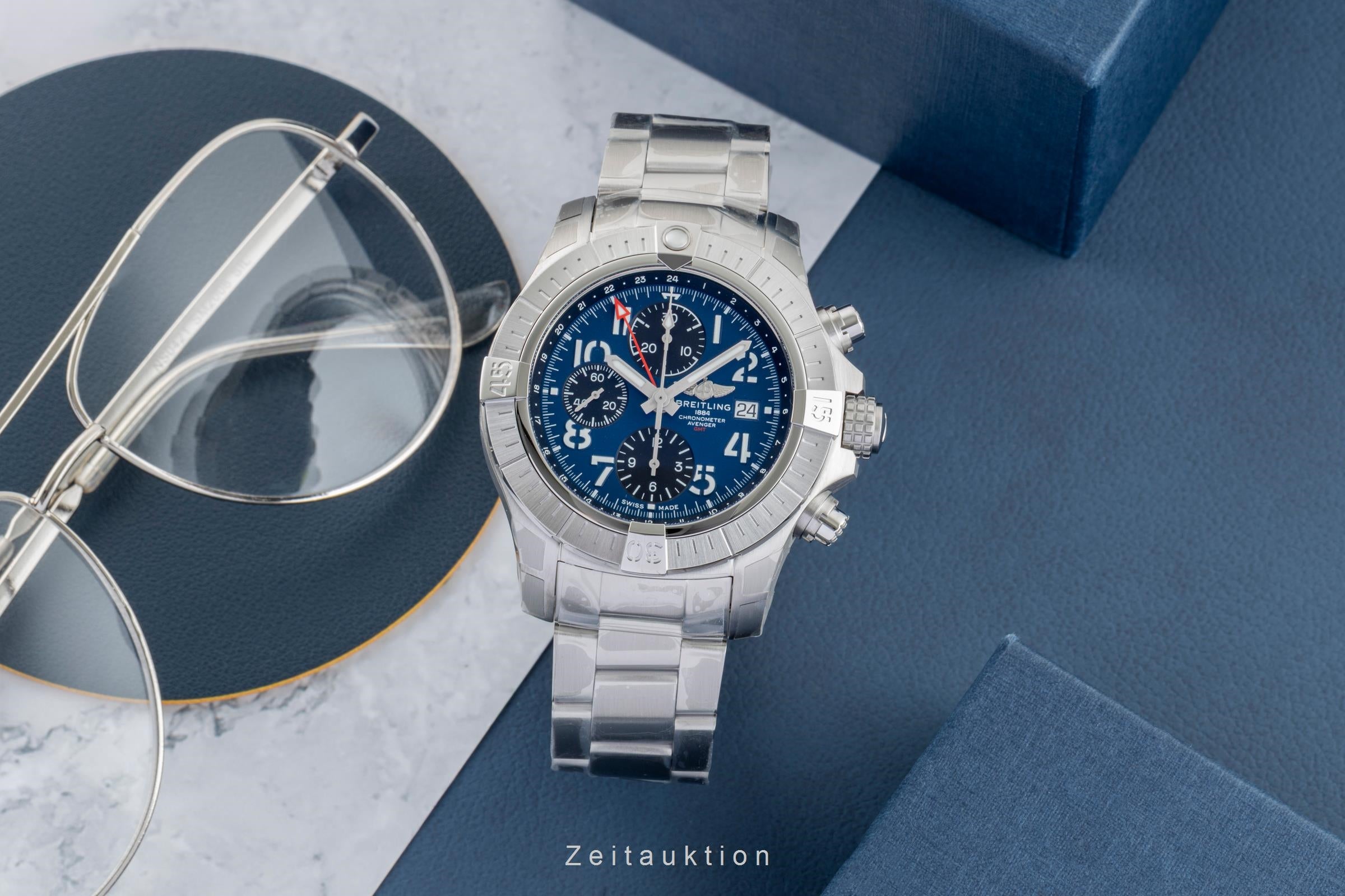 Breitling Avenger chronograph steel automatic men's watch A24315101C1A1 LP: 7400EUR  [2603640]