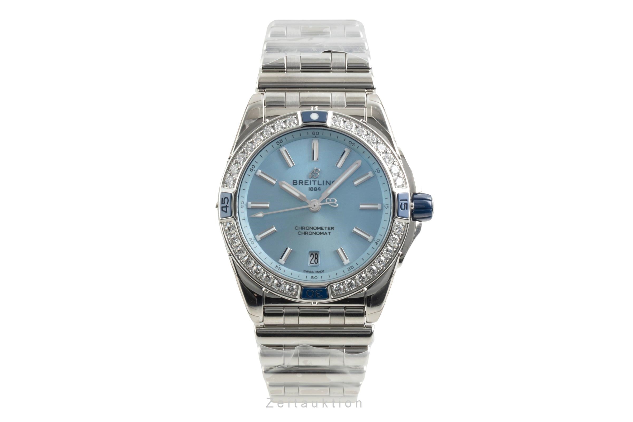 Breitling Super Chronomat 38 Stahl Automatik Diamonds Ref. A17356531C1A1 B&P   [2603659]