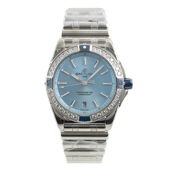 Breitling Super Chronomat 38 Stahl Automatik Diamonds Ref. A17356531C1A1 B&P   [2603659]