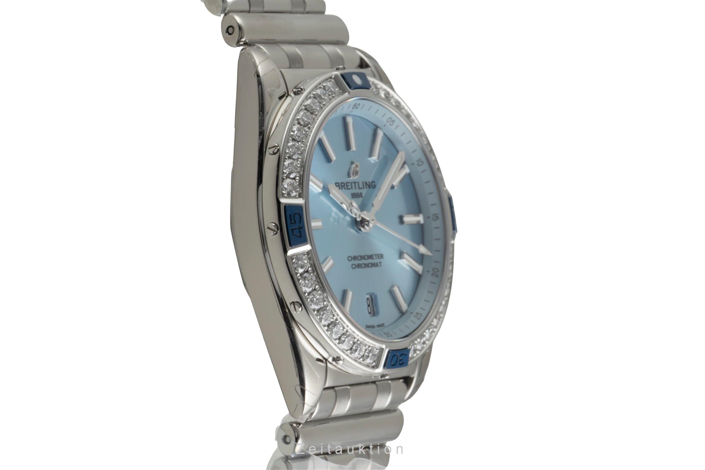 Breitling Super Chronomat 38 Stahl Automatik Diamonds Ref. A17356531C1A1 B&P   [2603659]
