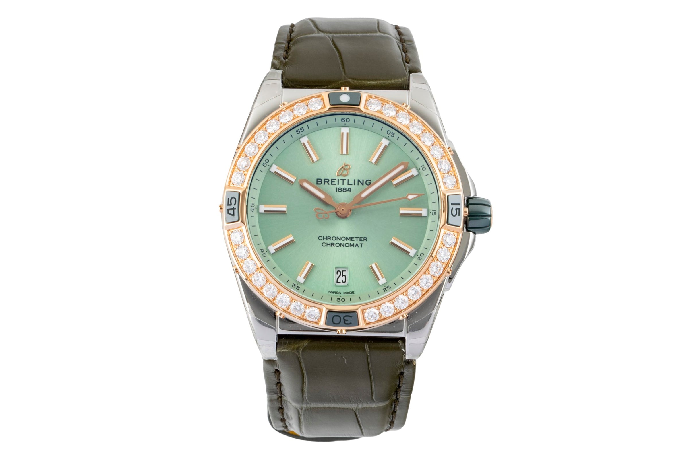 Breitling Super Chronomat Stahl / Gold Diamonds Lady U17356531L1S1 NP: 13850,- € [2603661]