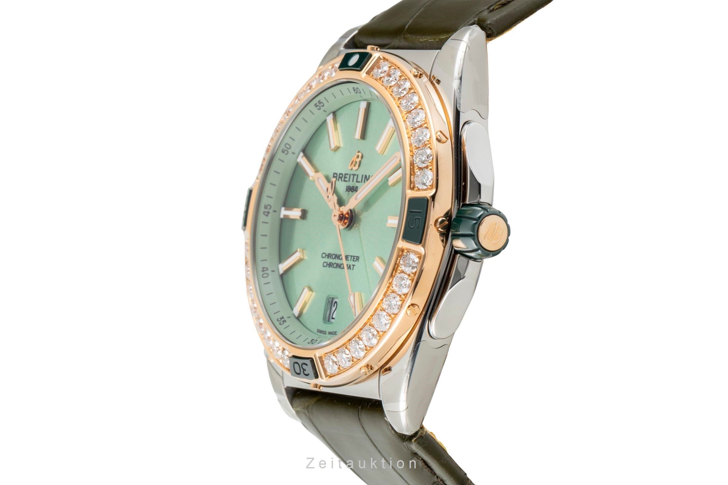 Breitling Super Chronomat Stahl / Gold Diamonds Lady U17356531L1S1 NP: 13850,- € [2603661]