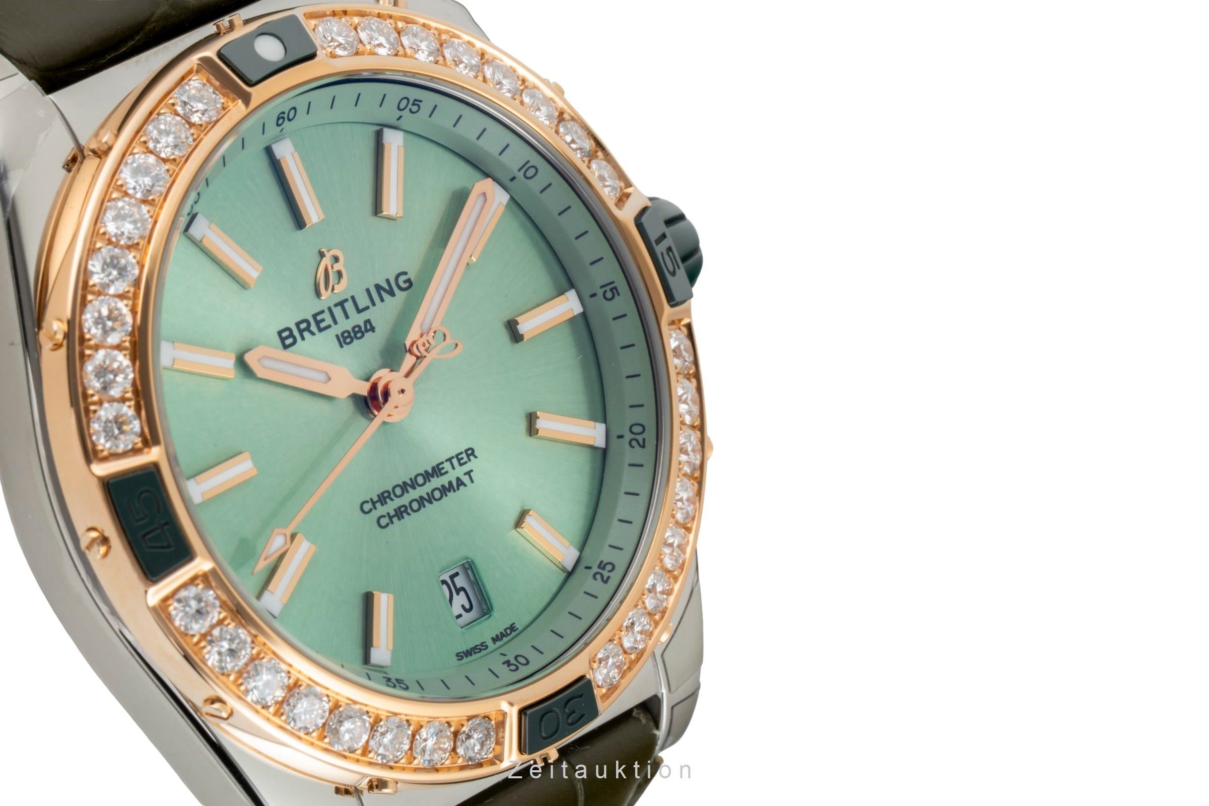 Breitling Super Chronomat Stahl / Gold Diamonds Lady U17356531L1S1 NP: 13850,- € [2603661]