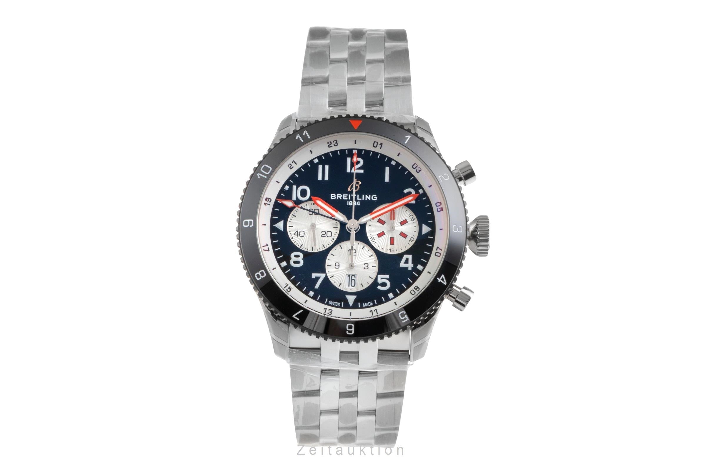 Breitling Super Avi chronograph steel automatic men's watch YB04451A1B1A1  [2603666]