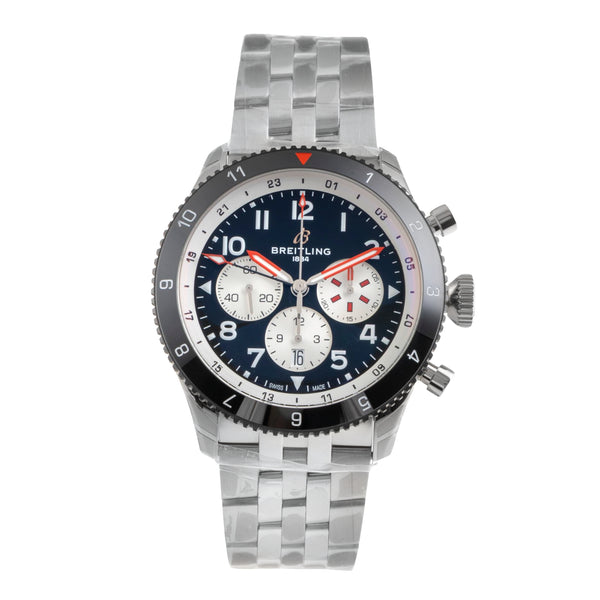 Breitling Super Avi chronograph steel automatic men's watch YB04451A1B1A1  [2603666]