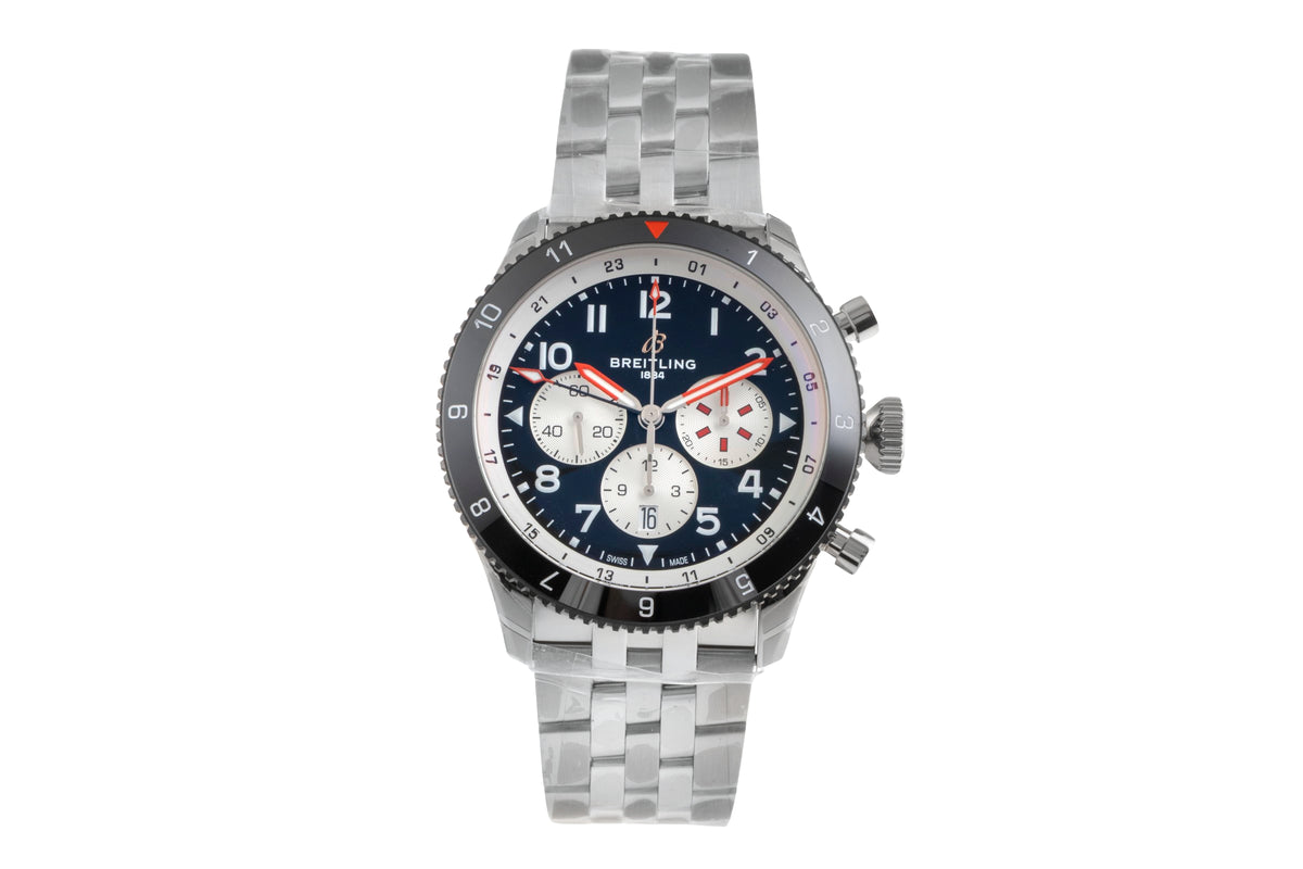 Breitling Super Avi chronograph steel automatic men's watch YB04451A1B1A1  [2603666]