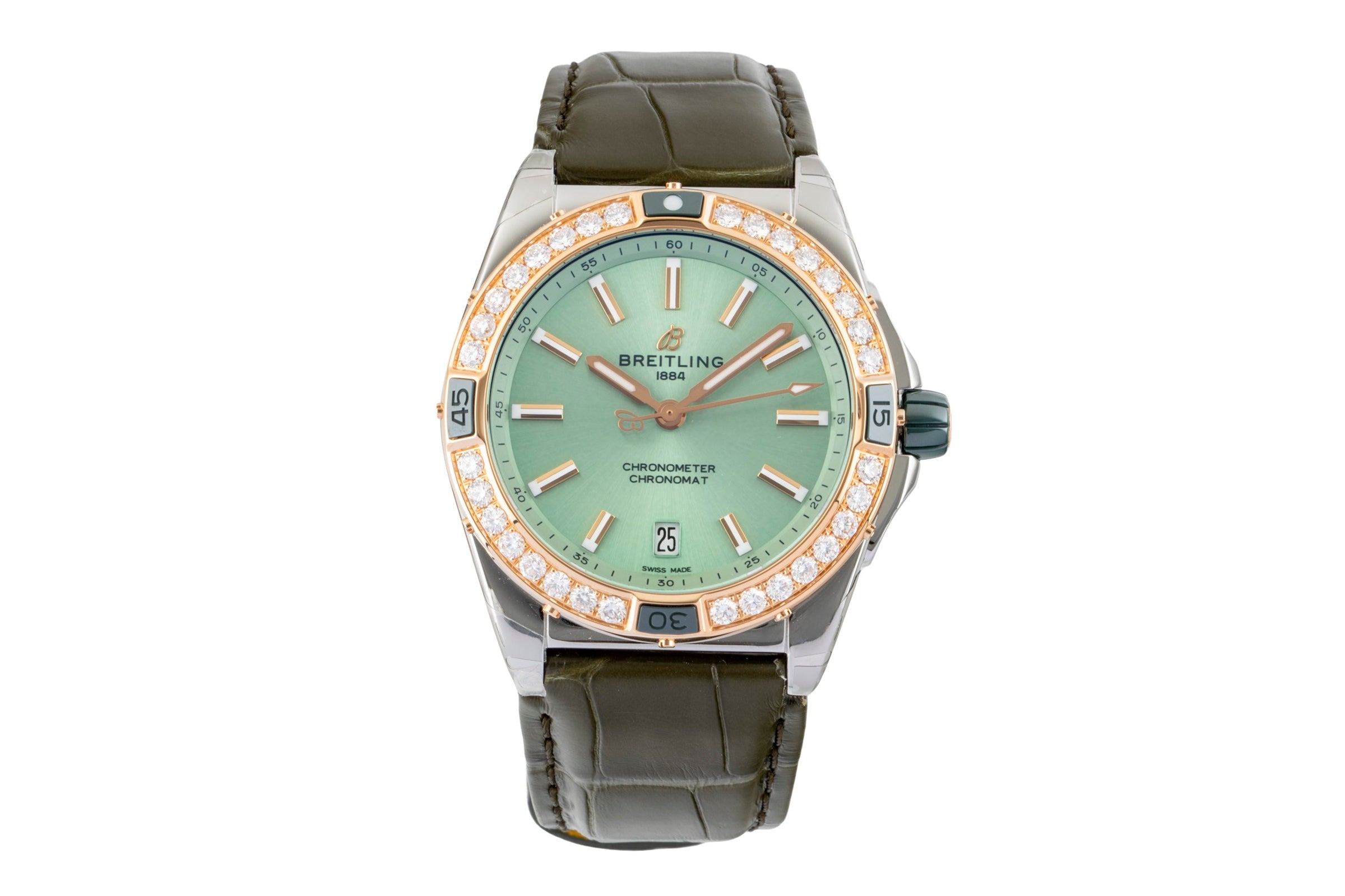 Breitling Super Chronomat Stahl / Gold Diamonds Lady U17356531L1S1 NP: 13850,- € [2603669]