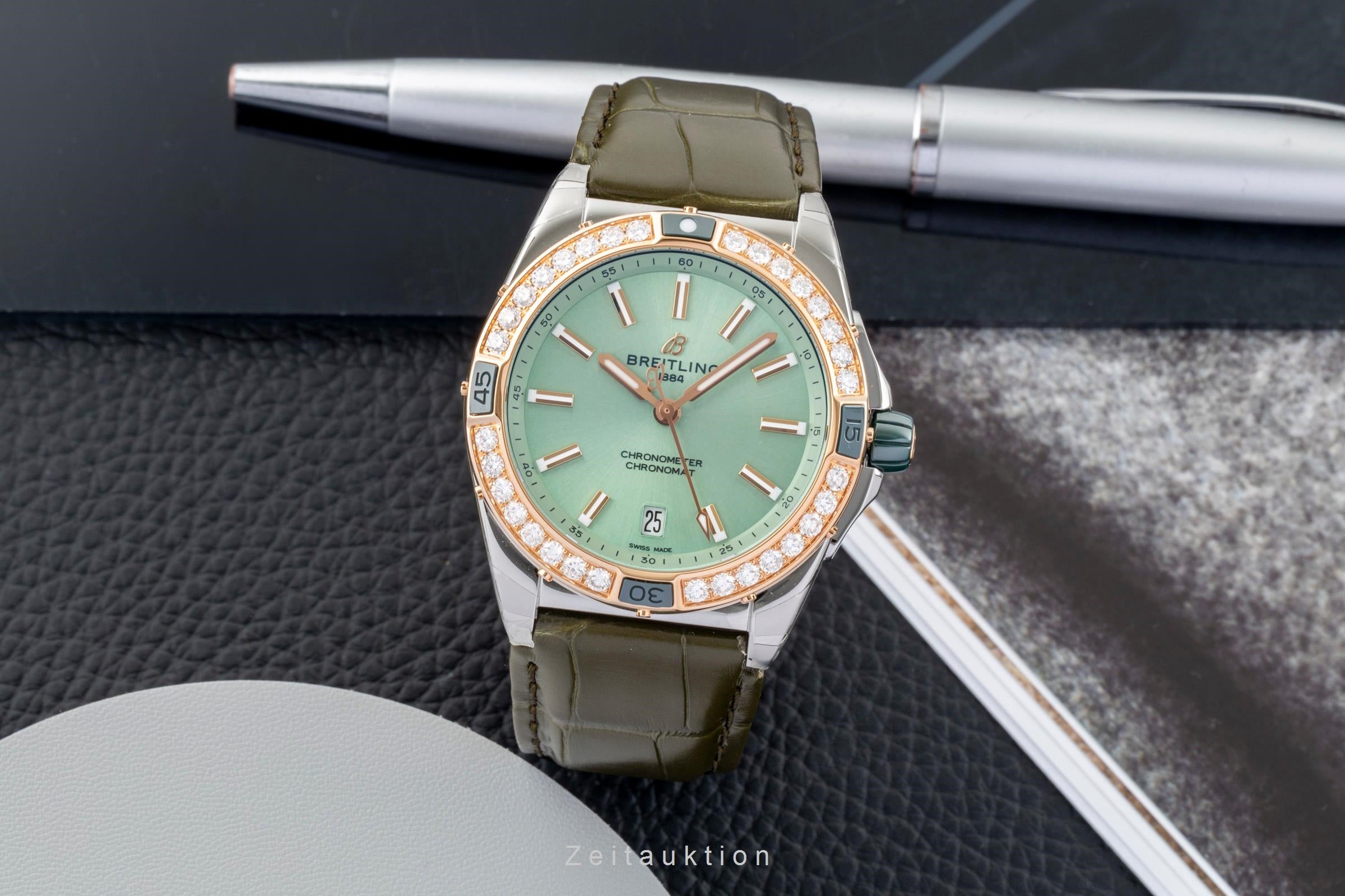 Breitling Super Chronomat Stahl / Gold Diamonds Lady U17356531L1S1 NP: 13850,- € [2603669]