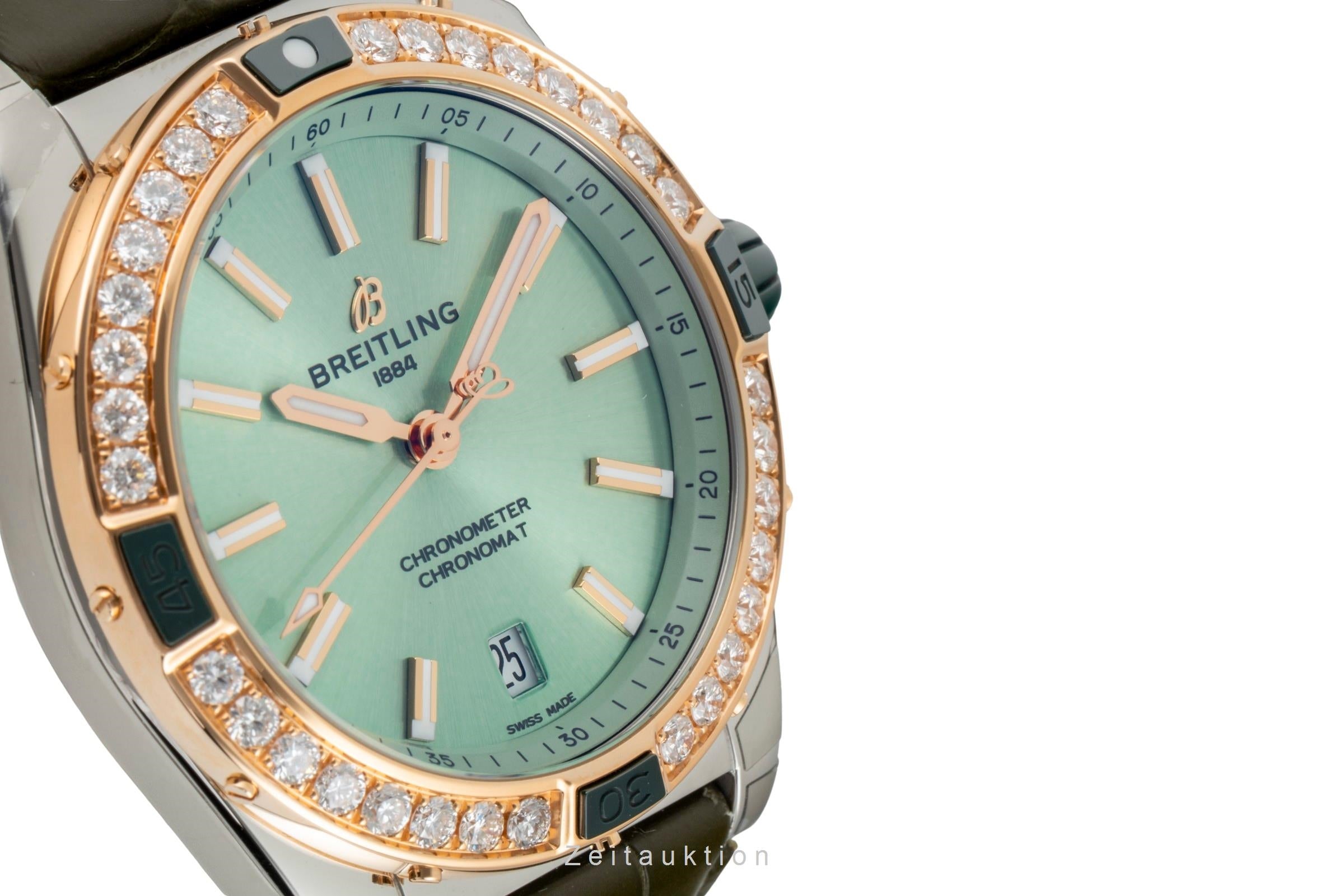 Breitling Super Chronomat Stahl / Gold Diamonds Lady U17356531L1S1 NP: 13850,- € [2603669]