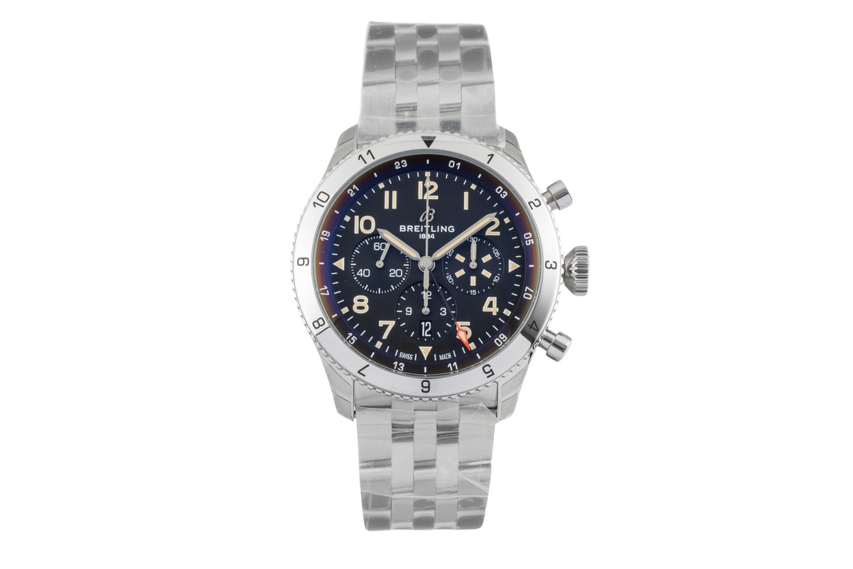 Breitling Super Avi chronograph steel automatic men's watch AB04453A1B1A1 LP: 11750EUR  [2603675]