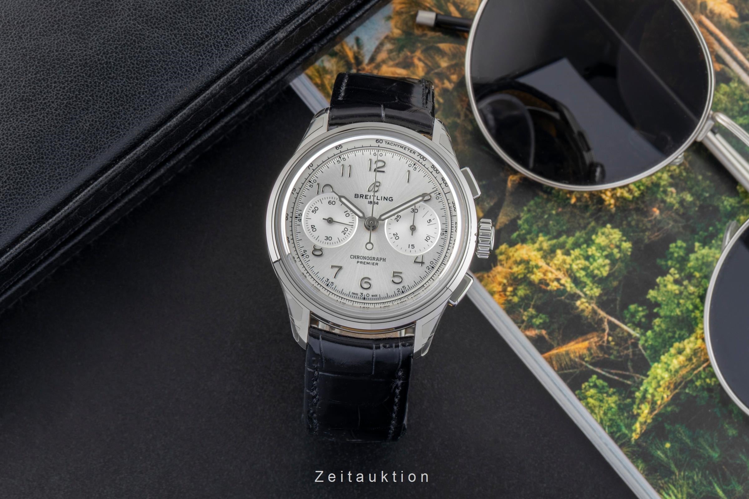 Breitling Premier chronograph steel manual winding Kal. B09 Ref