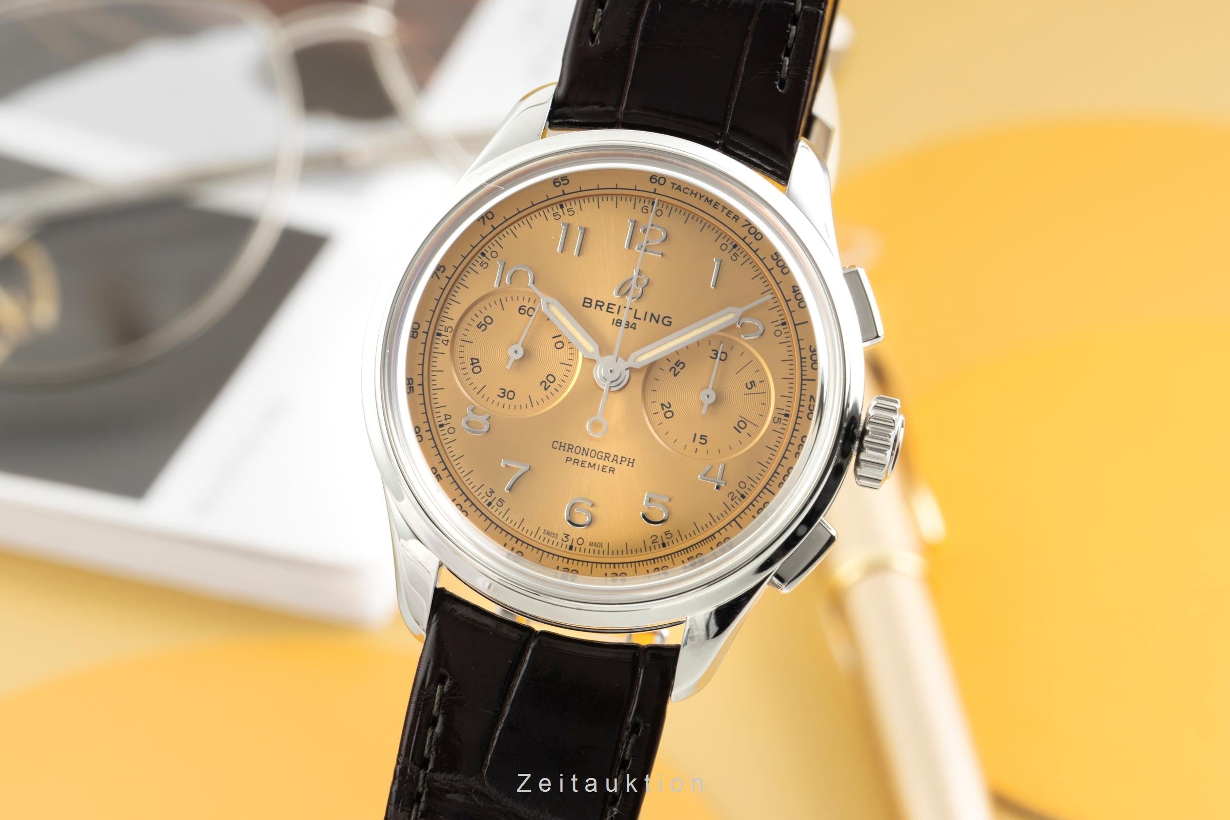 Breitling Premier chronograph steel manual winding men's watch AB0930F51H1P1 LP: 9300EUR  [2603690]