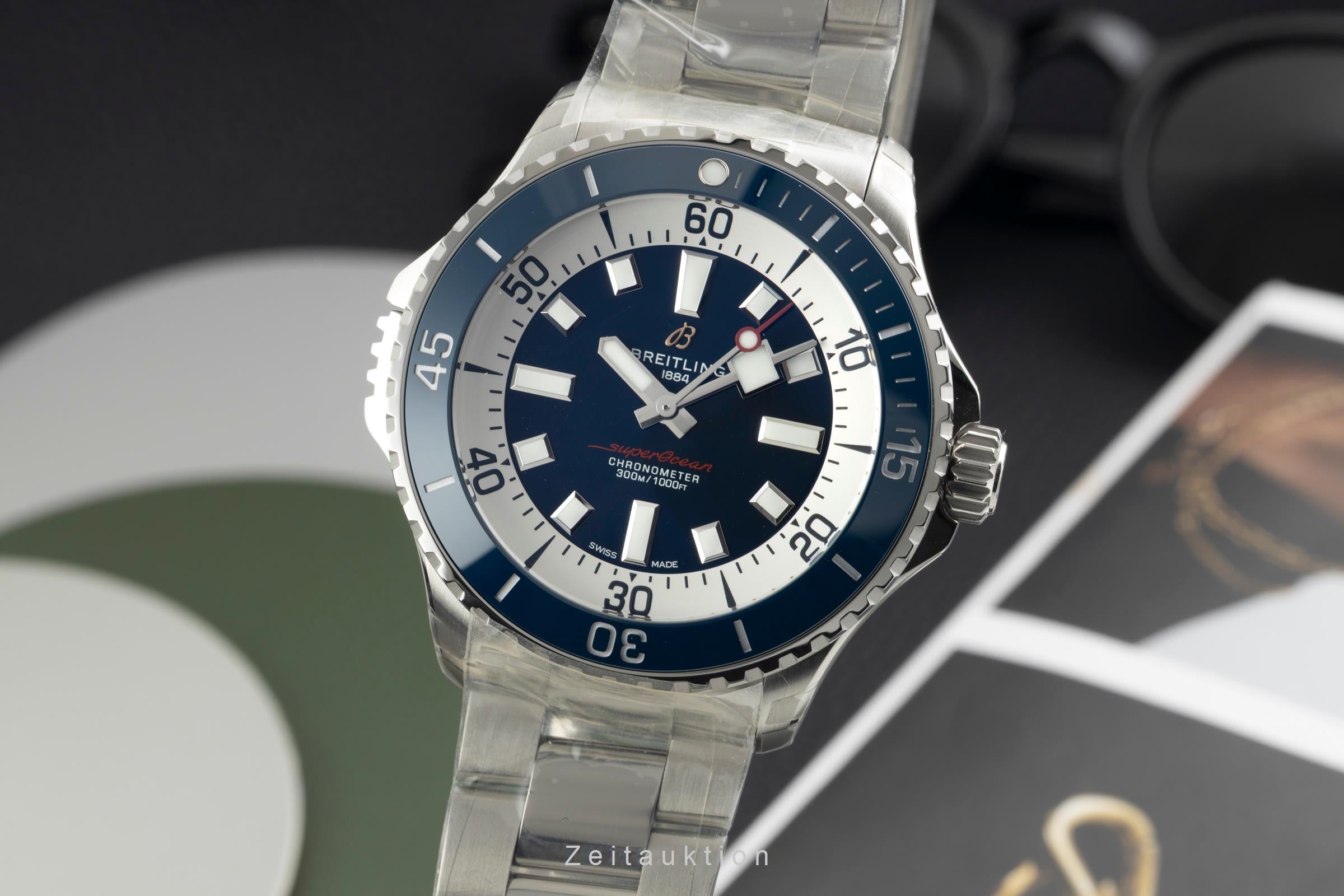 Breitling Superocean acero automático reloj para caballeros A17378E71C1A1 LP: 5750EUR  [2603716]