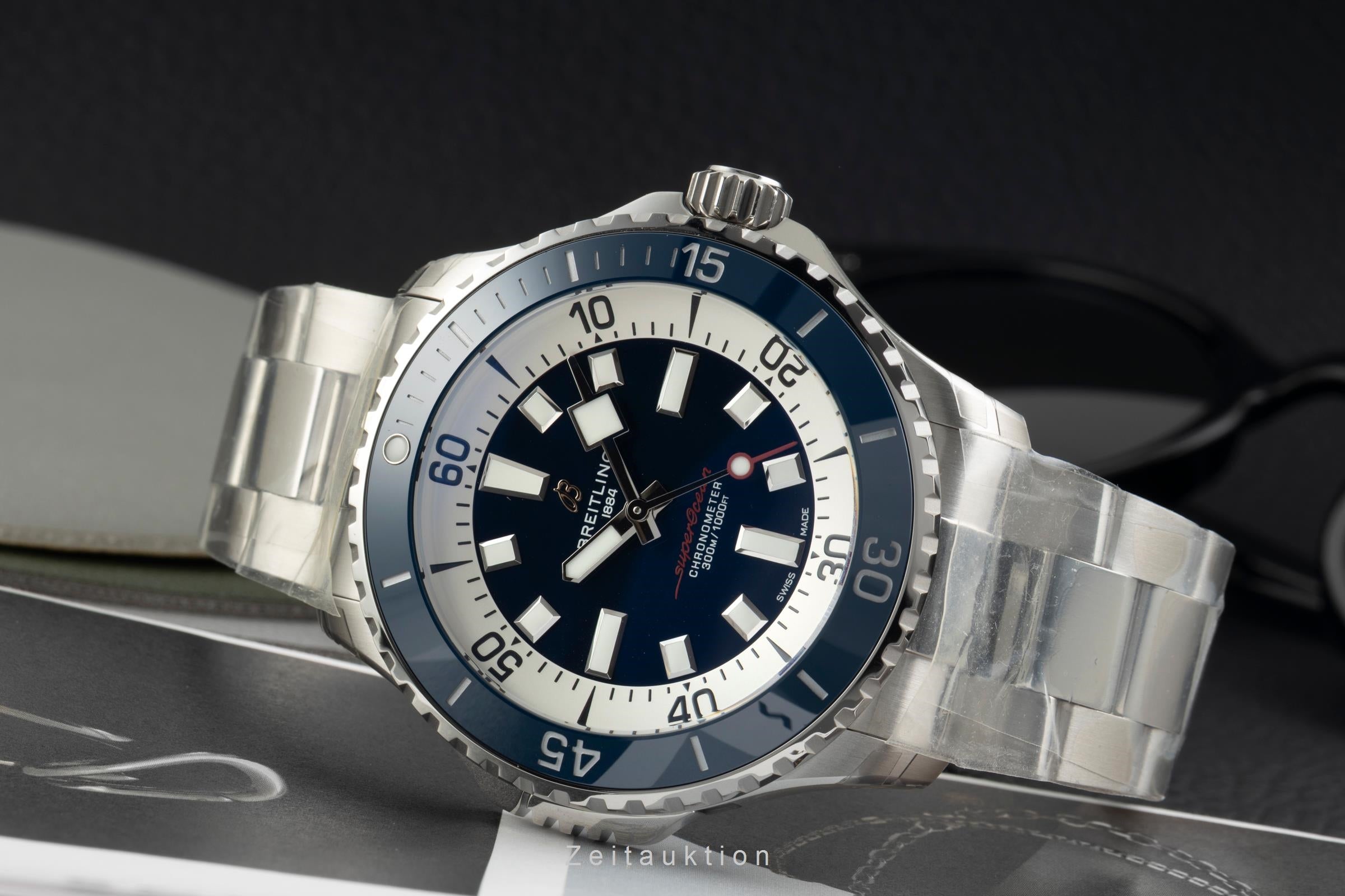 Breitling Superocean acero automático reloj para caballeros A17378E71C1A1 LP: 5750EUR  [2603716]