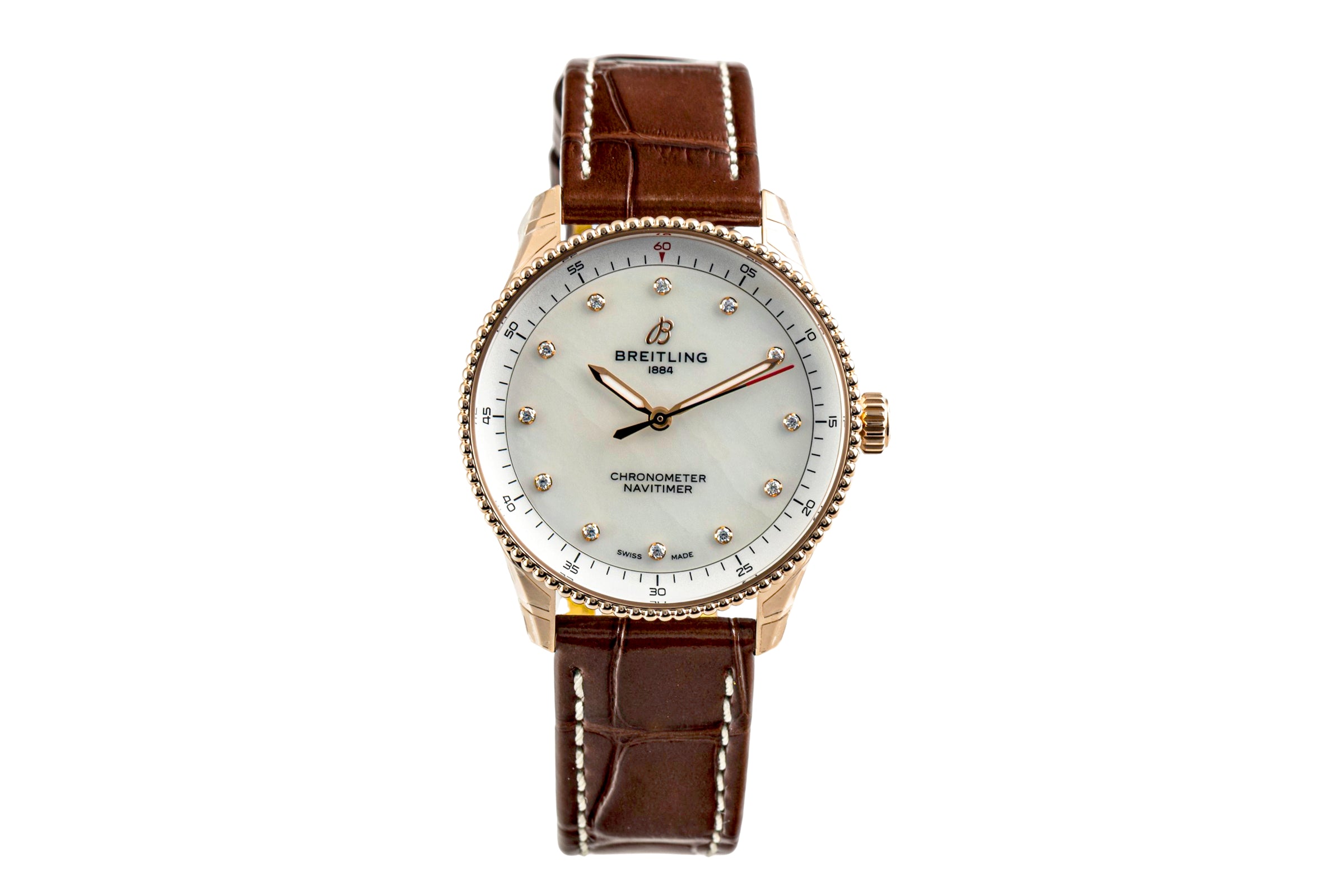 Breitling Navitimer 32 18k Rotgold Diamond Dial Lady R77320E61A1P1 NP: 11200,- € [2603731]