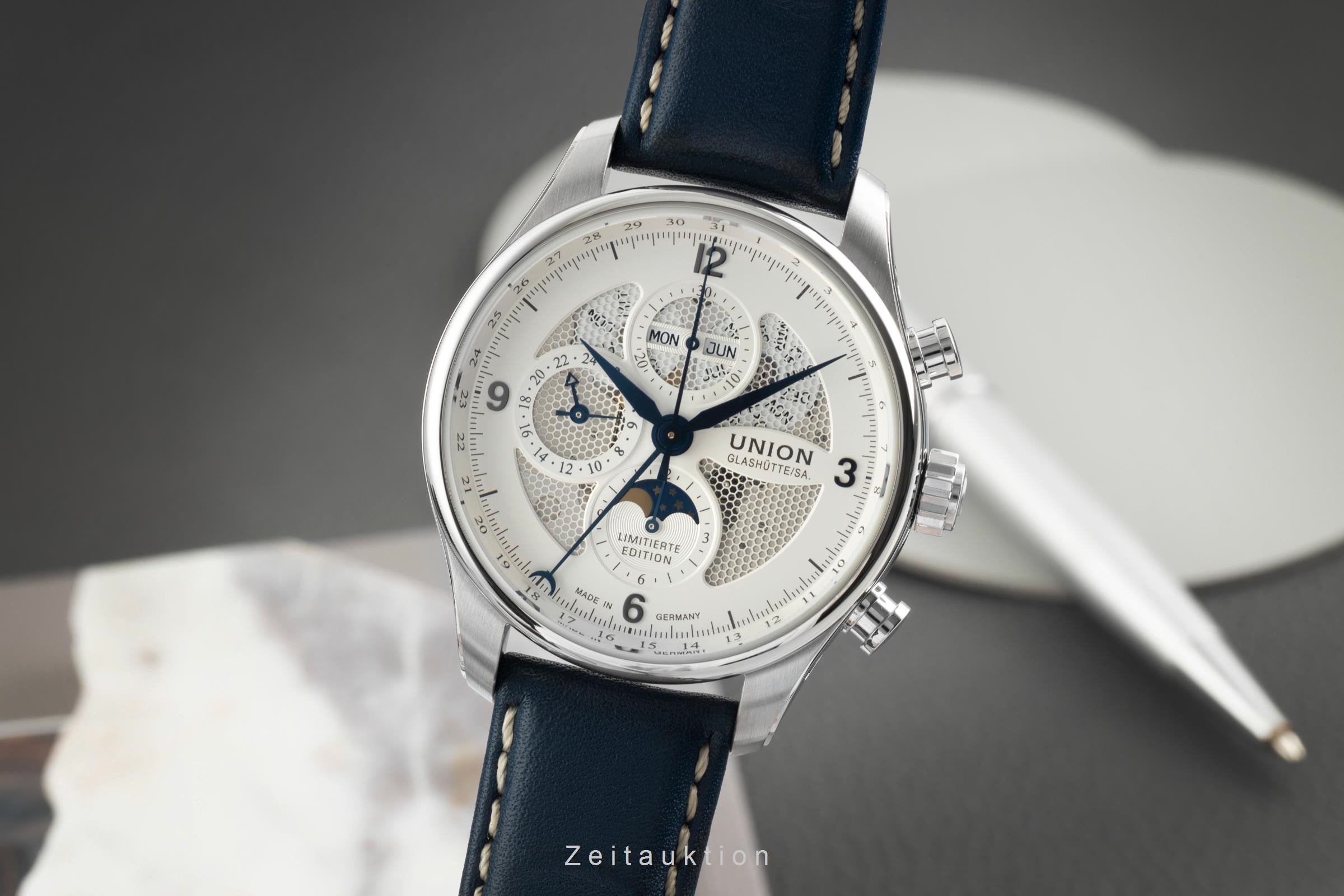 Union Glashütte Belisar cronógrafo acero automático reloj para caballeros D009.425.17.017.09 Limited  [2603734]